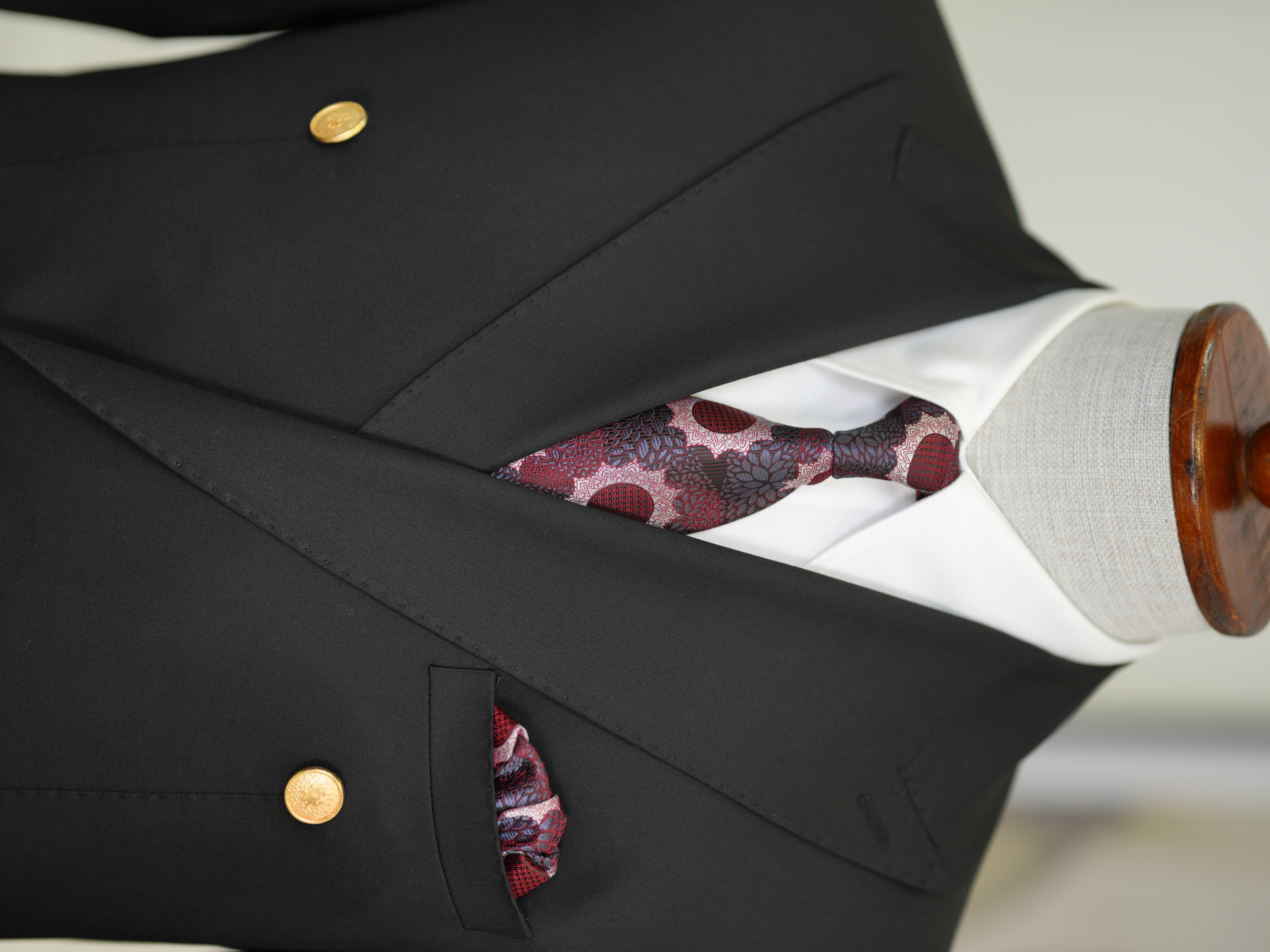 Erkek Premium İtalyan Stil Slim Fit Erkek Punto Dikişli Torba Cepli Yarım Astarlı Kruvaze Ceket - Siyah