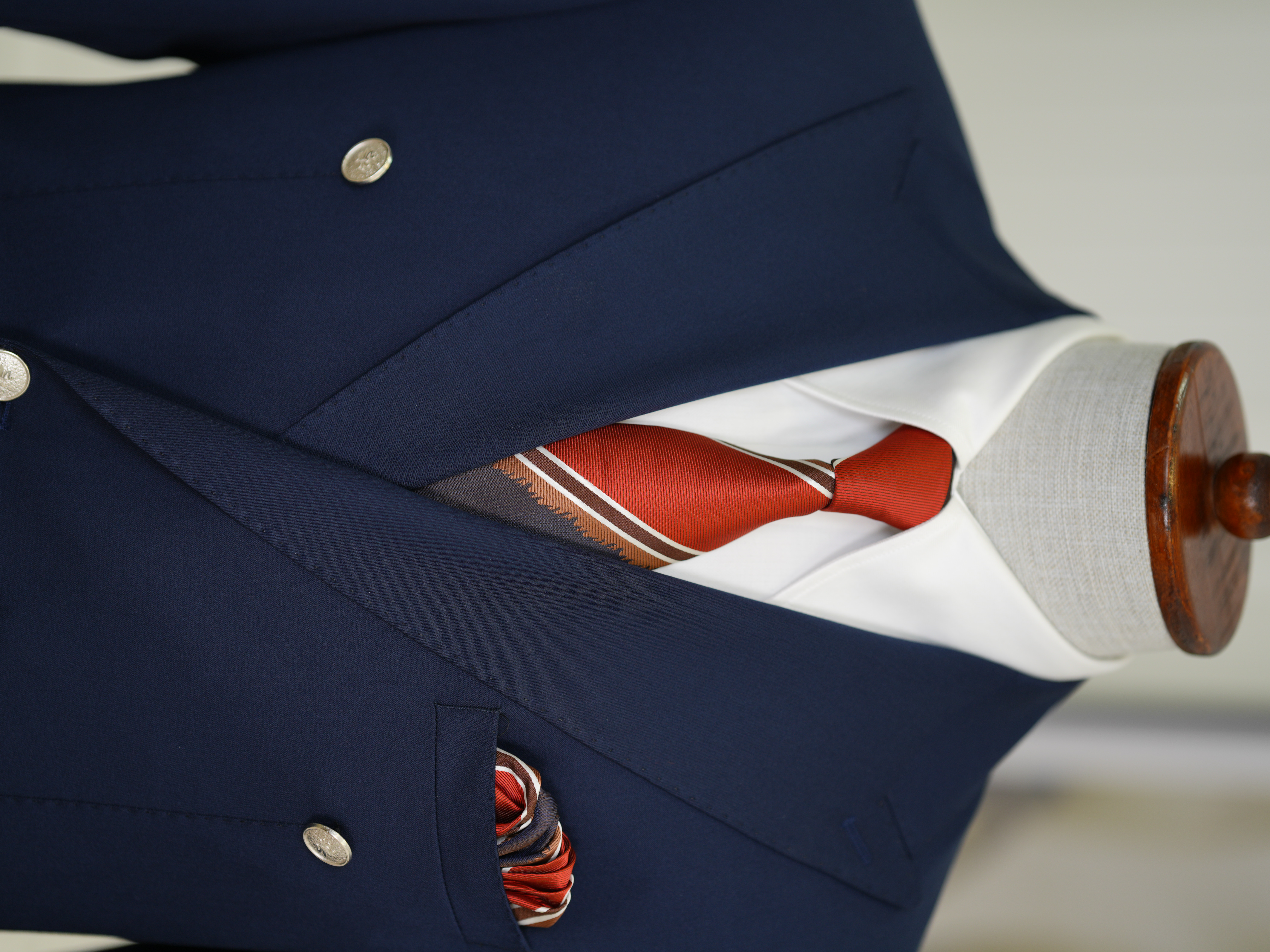 Erkek Premium İtalyan Stil Slim Fit Erkek Punto Dikişli Torba Cepli Yarım Astarlı Kruvaze Ceket - Lacivert