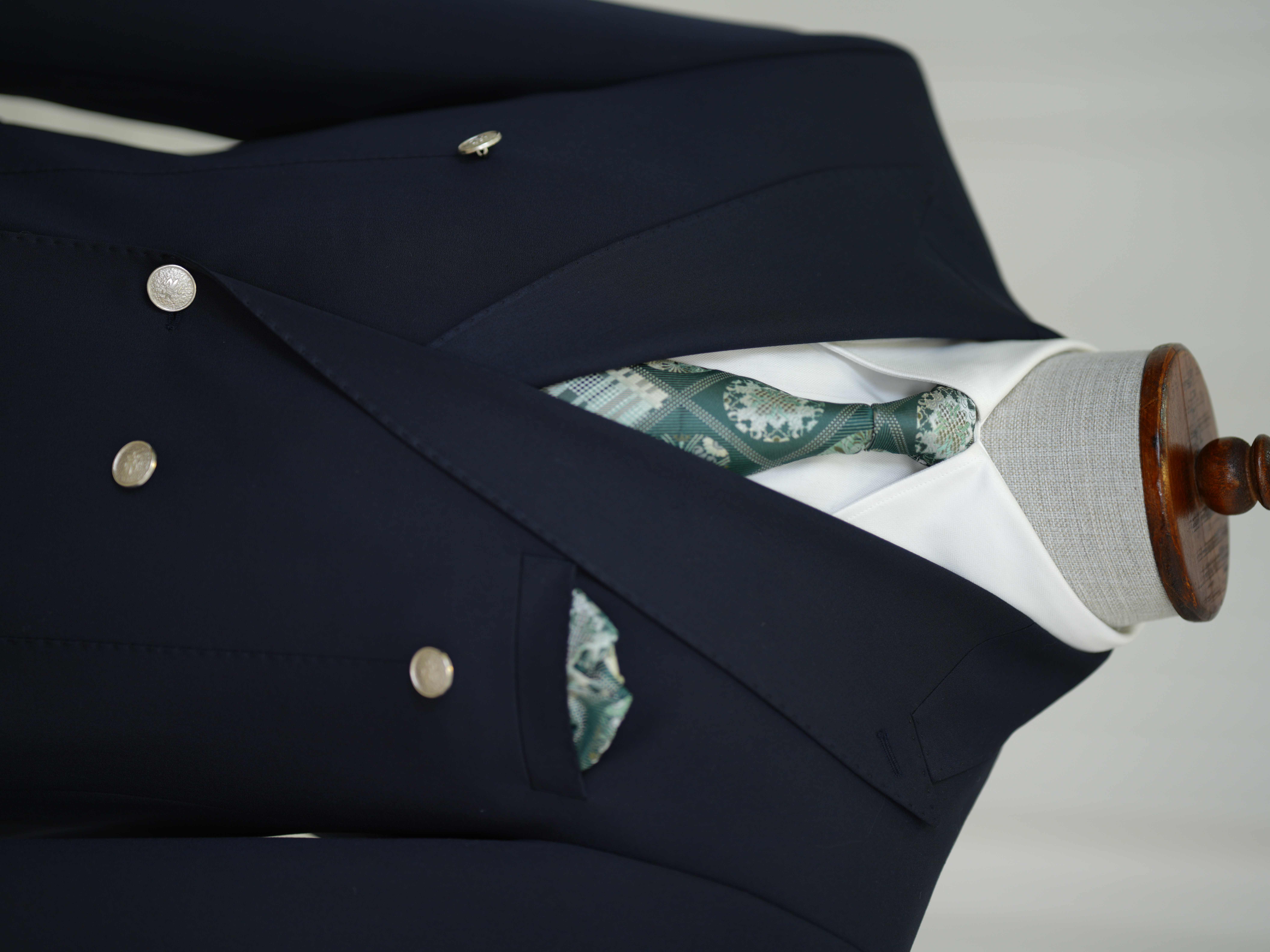 Erkek Premium İtalyan Stil Slim Fit Erkek Punto Dikişli Torba Cepli Yarım Astarlı Kruvaze Ceket - Laci
