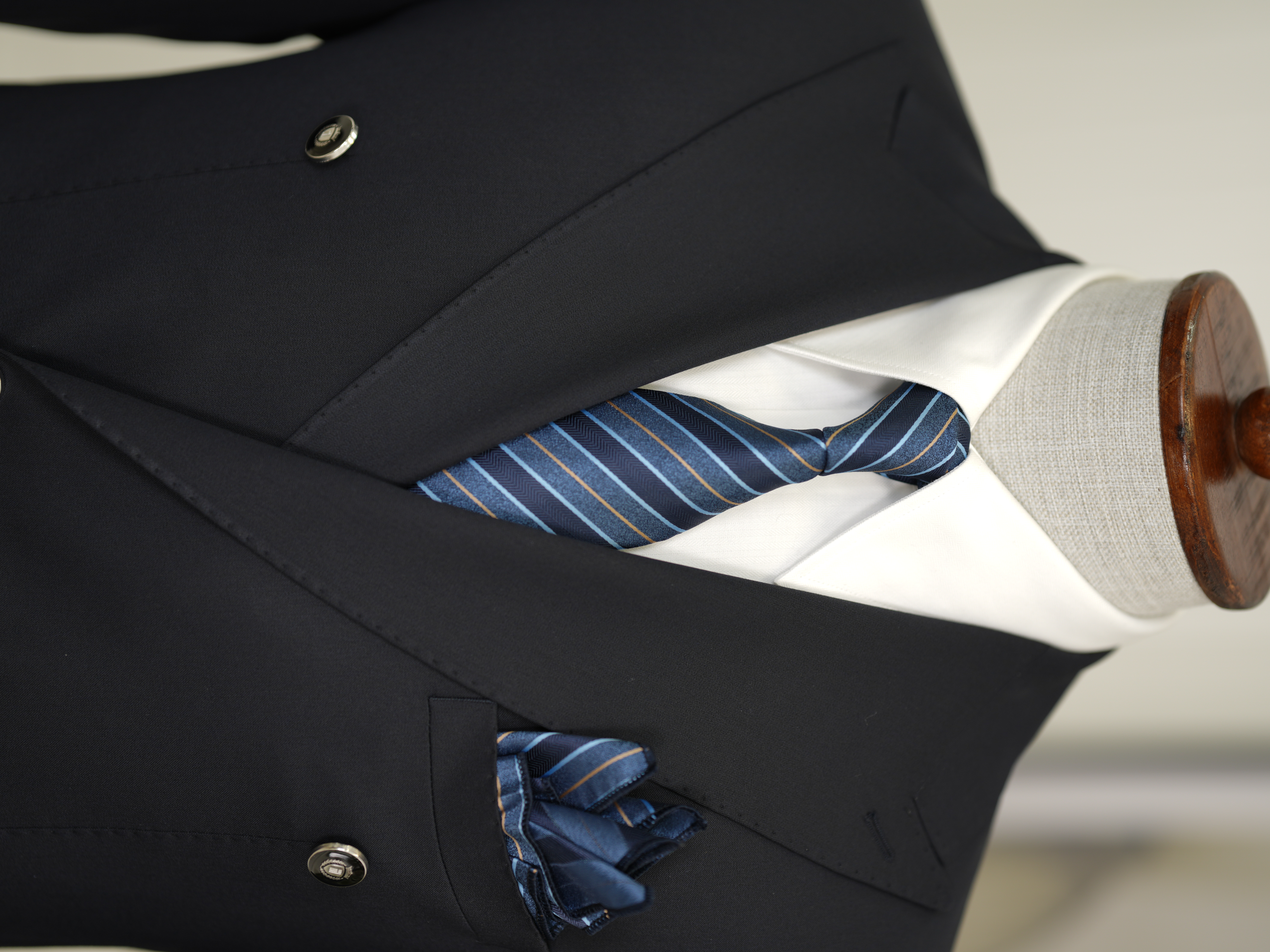 Erkek Premium İtalyan Stil Slim Fit Erkek Punto Dikişli Torba Cepli Yarım Astarlı Kruvaze Ceket - Laci