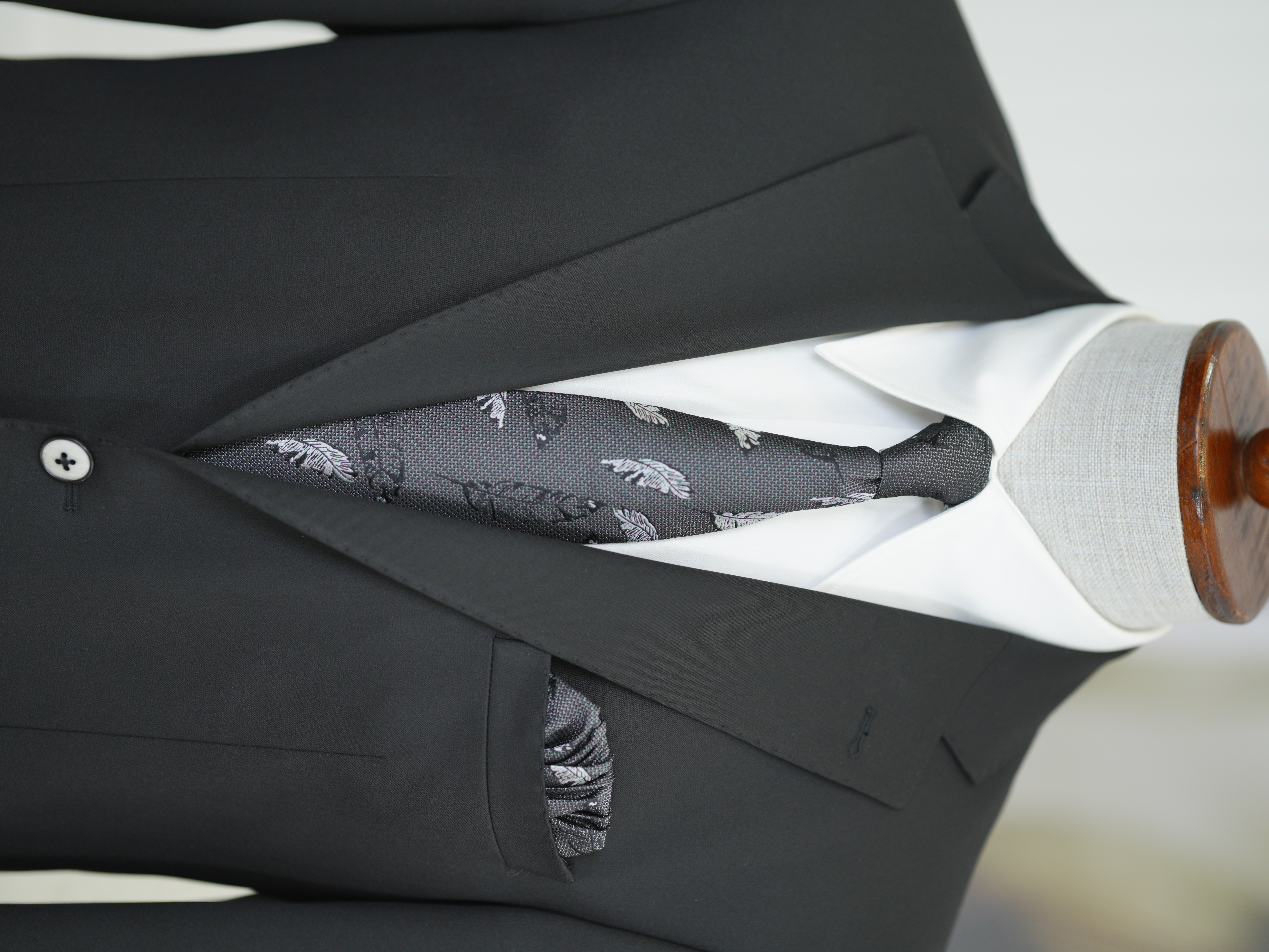Erkek Premium İtalyan Stil Slim Fit Erkek Punto Dikişli Torba Cepli Yarım Astarlı Ceket - Siyah
