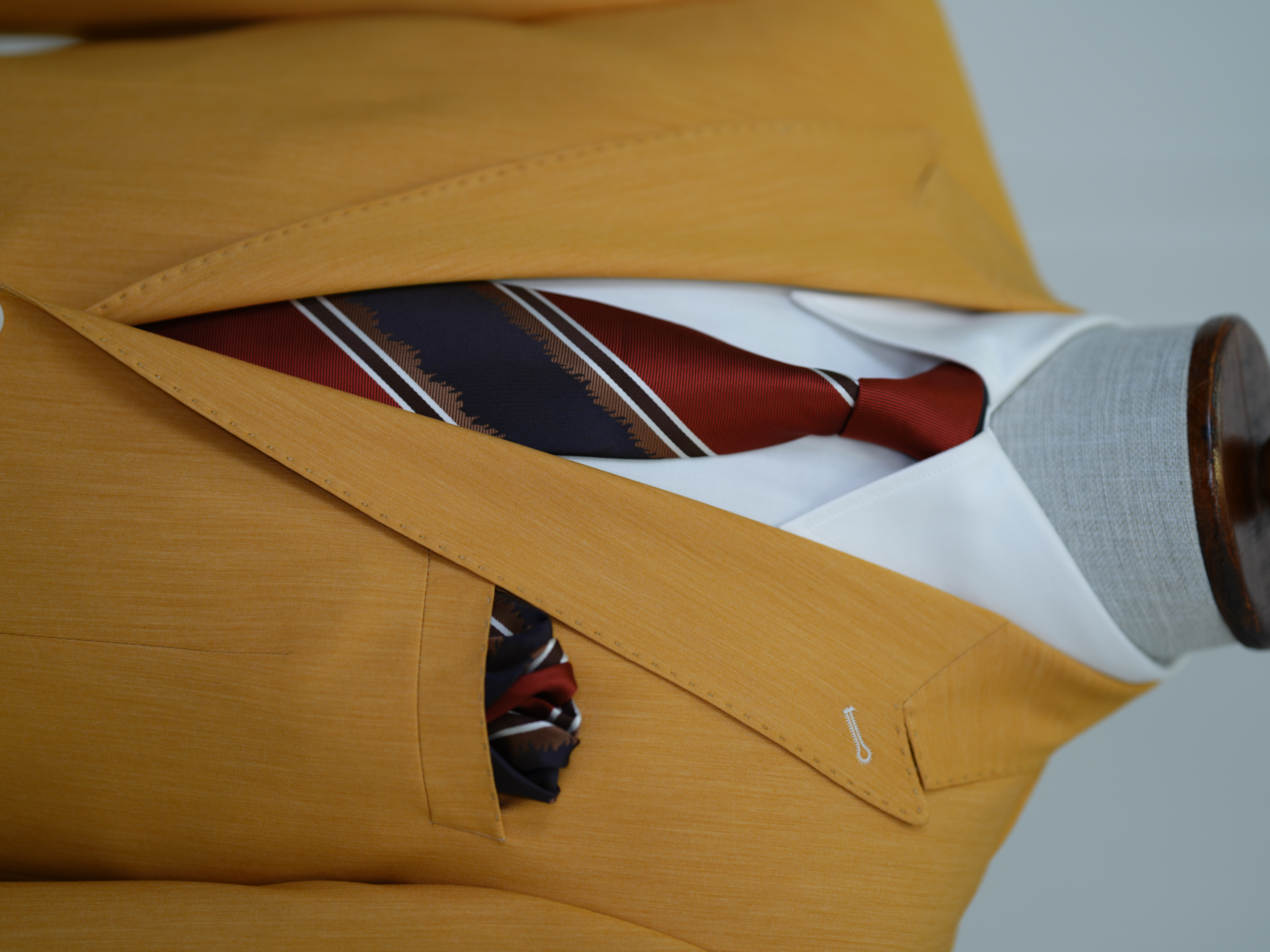 Erkek Premium İtalyan Stil Slim Fit Erkek Punto Dikişli Torba Cepli Yarım Astarlı Ceket - Sarı