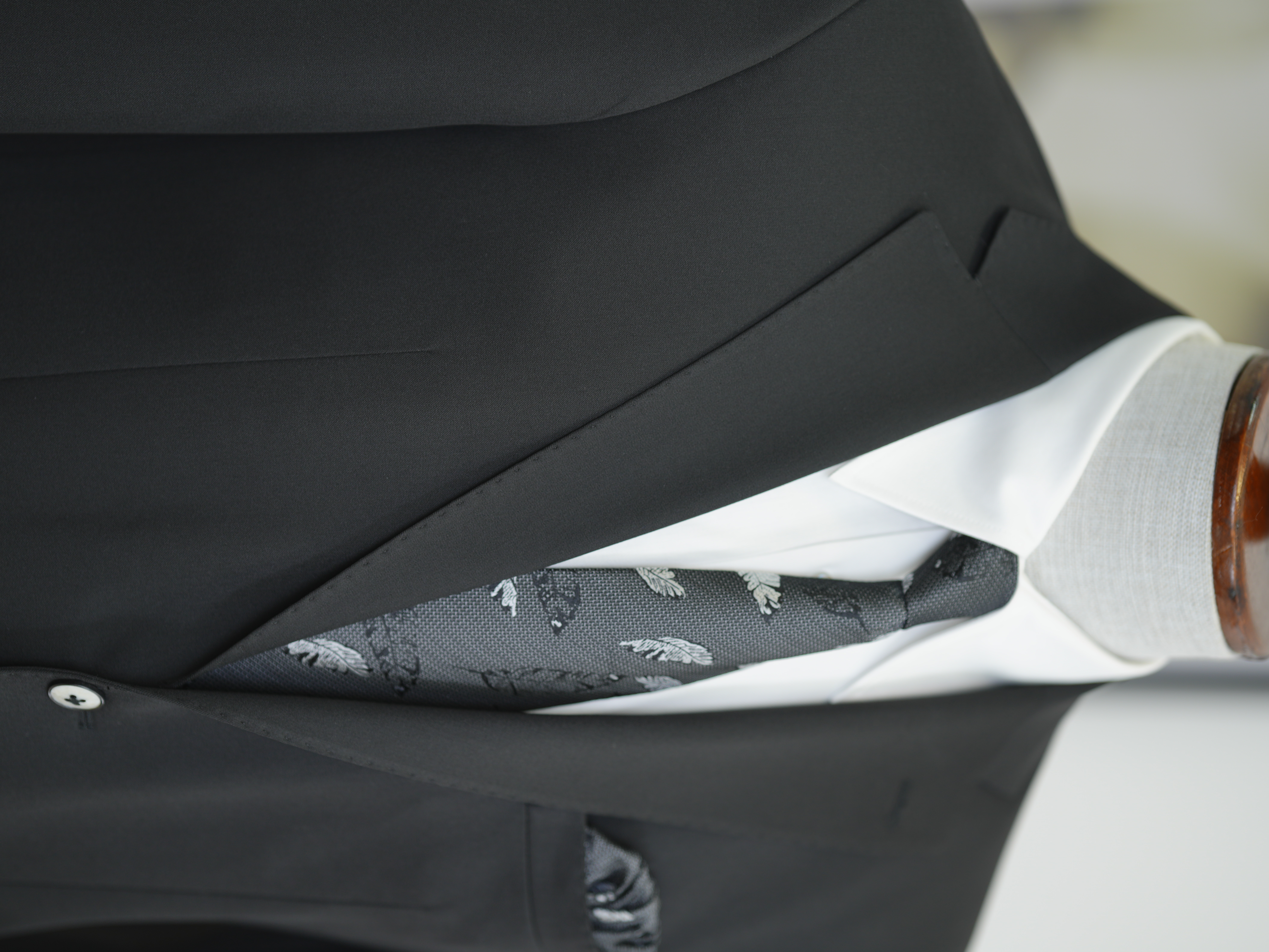 Erkek Premium İtalyan Stil Slim Fit Erkek Punto Dikişli Torba Cepli Yarım Astarlı Ceket - Siyah