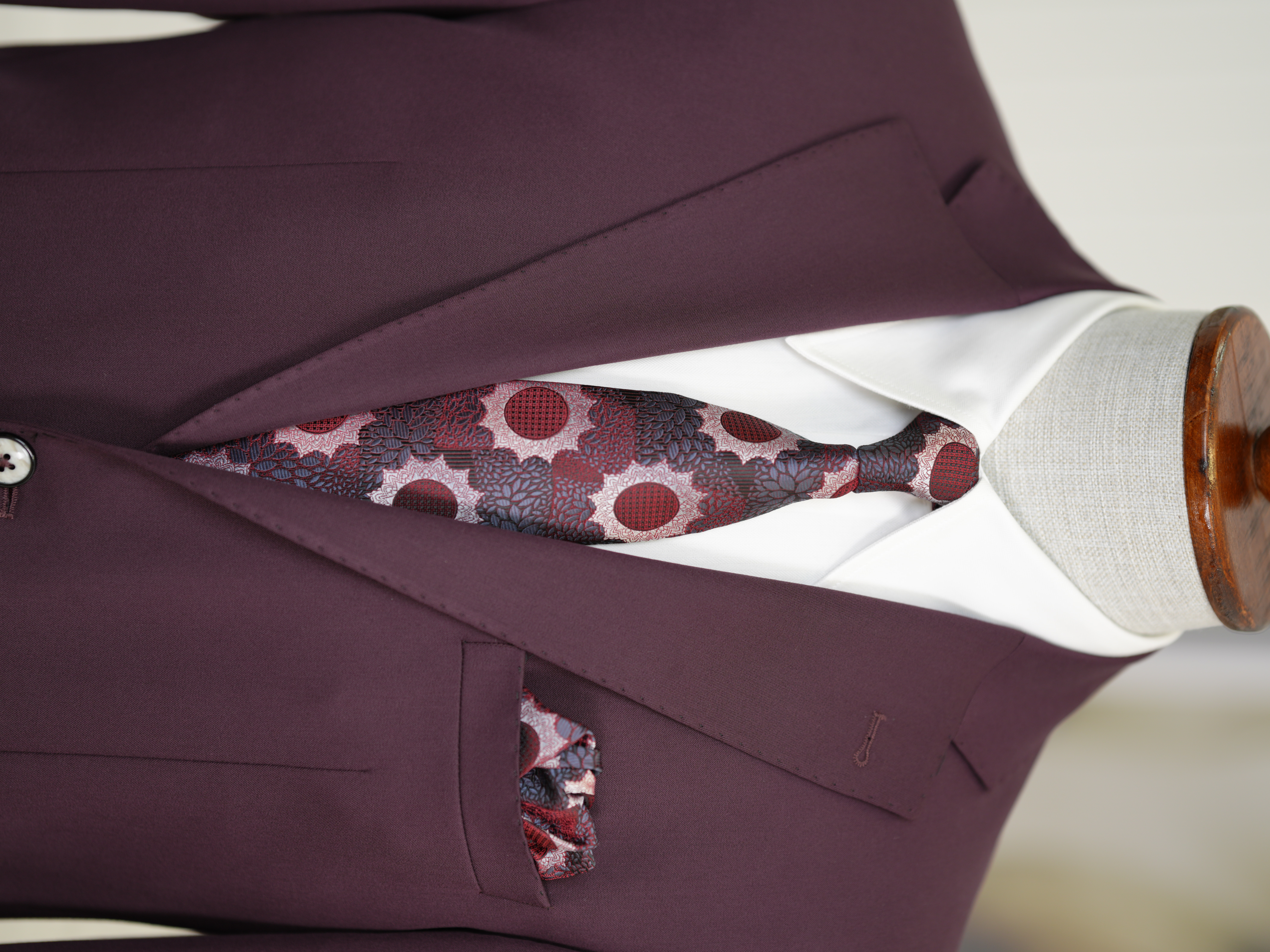 Erkek Premium İtalyan Stil Slim Fit Erkek Punto Dikişli Torba Cepli Yarım Astarlı Ceket - Mor