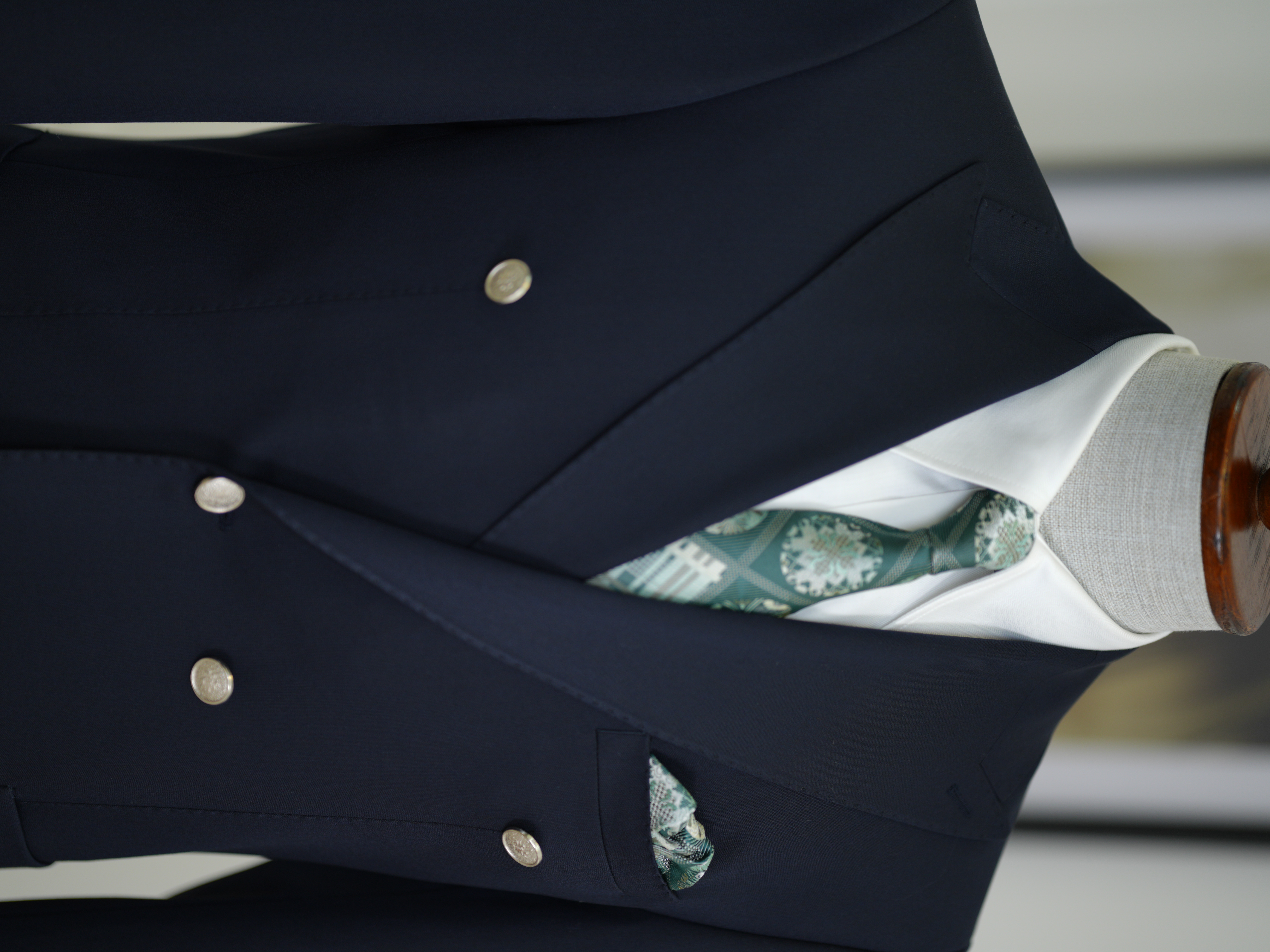 Erkek Premium İtalyan Stil Slim Fit Erkek Punto Dikişli Torba Cepli Yarım Astarlı Kruvaze Ceket - Laci