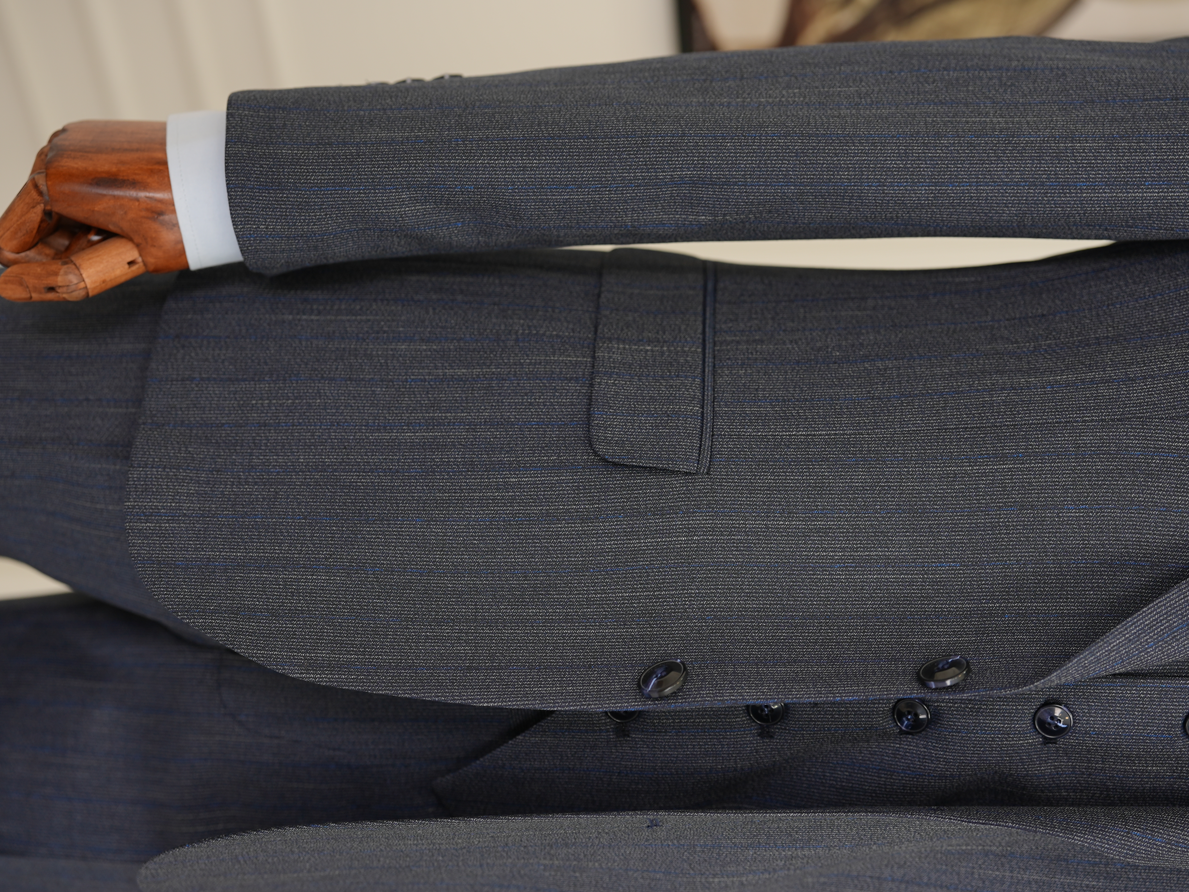 Erkek Premıum Takım Elbise İtalyan Stil Slim Fit Ceket Yelek Pantolon - Lacivert