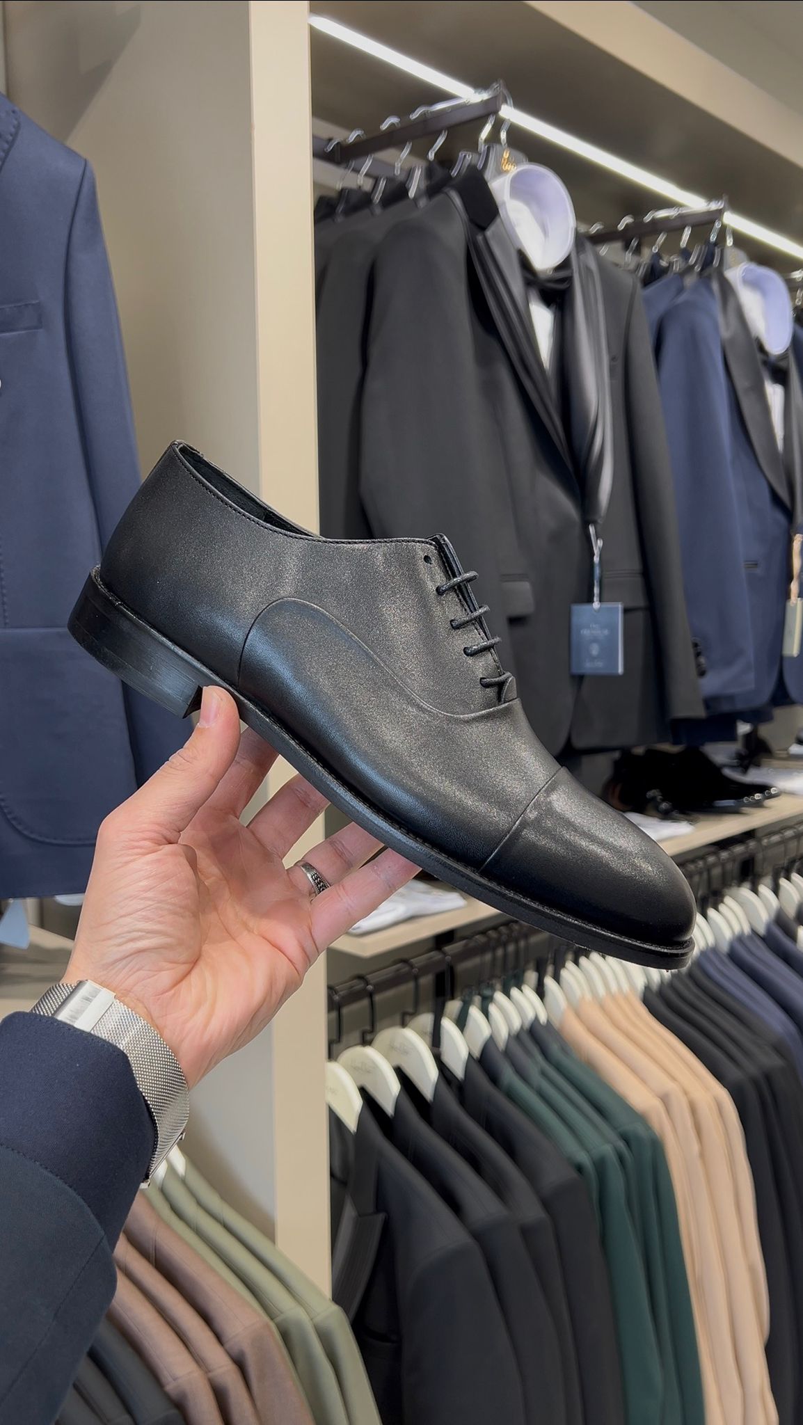 Erkek Rugan Bağcıklı Ayakkabı - Siyah