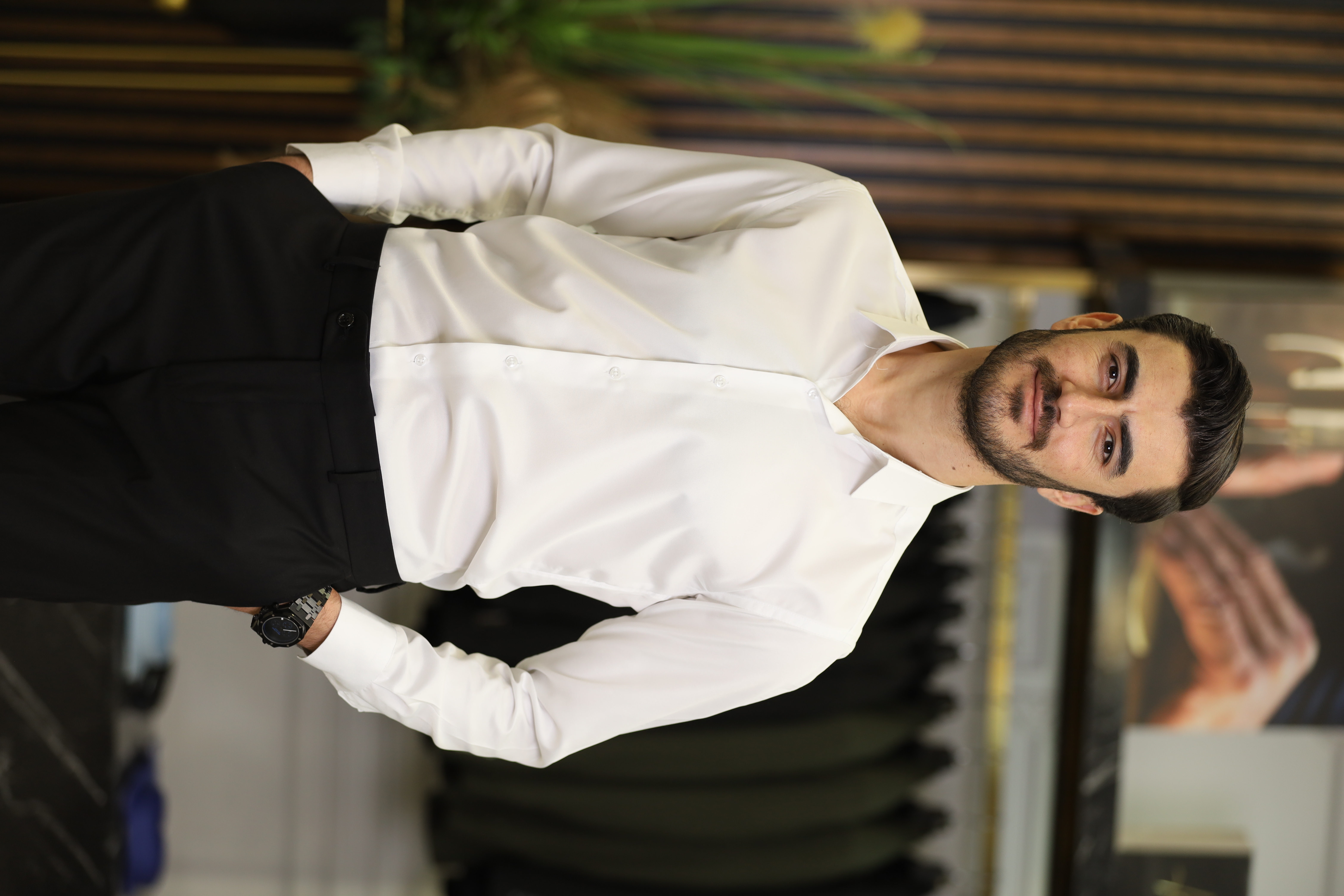 Erkek Slim Fit Gömlek - Beyaz