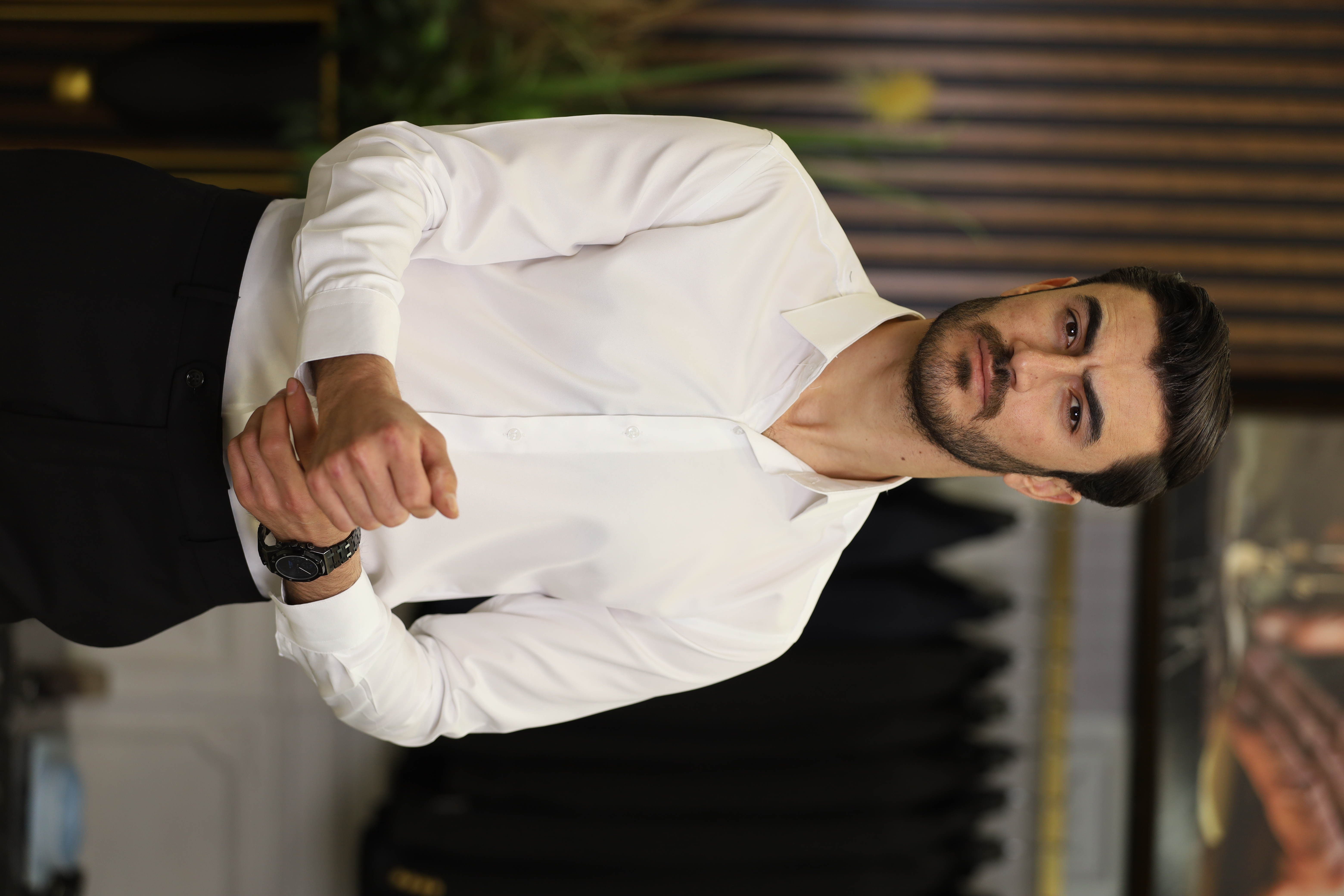 Erkek Slim Fit Gömlek - Beyaz