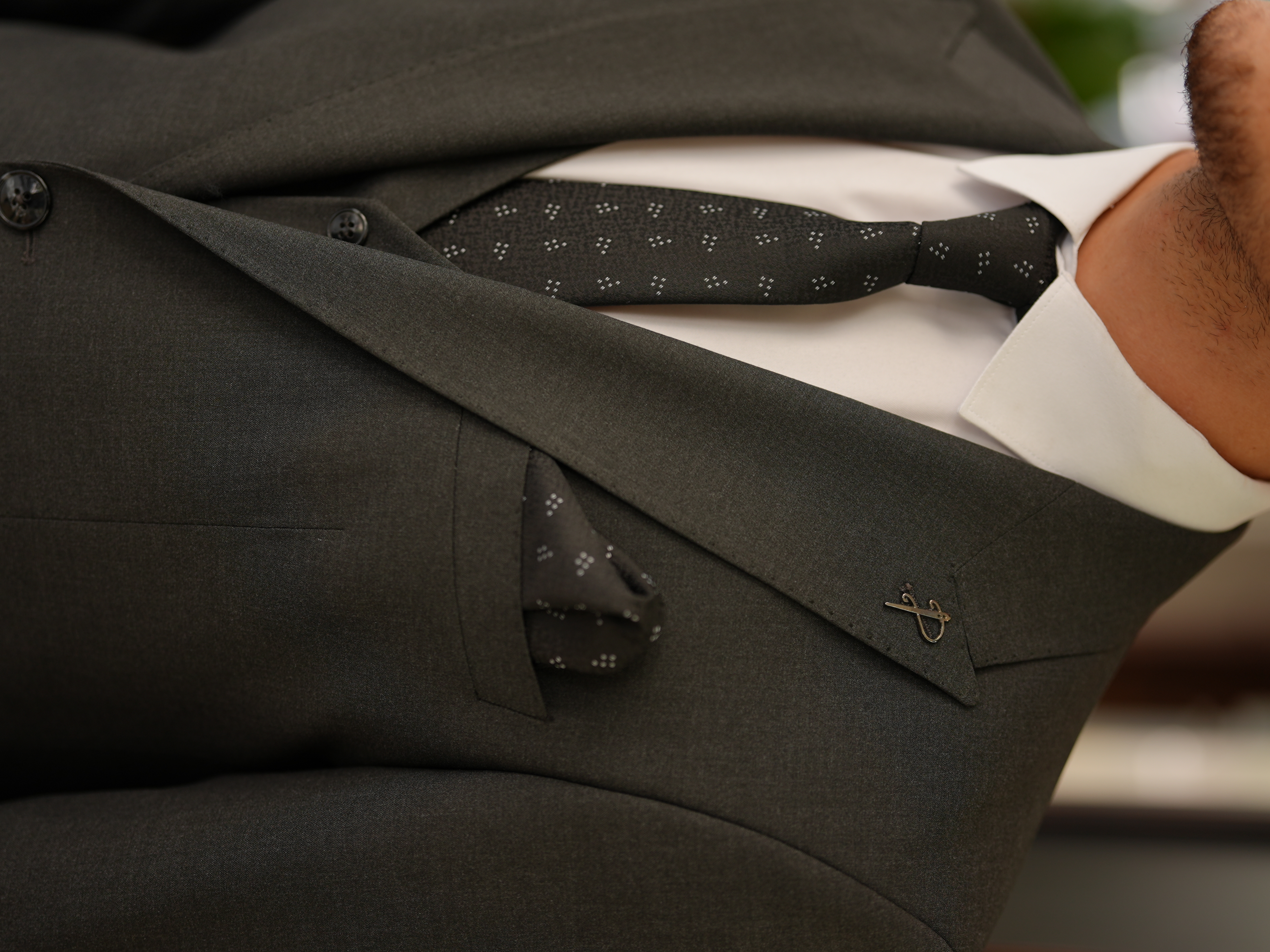 Erkek Slim Fit İtalyan Stil Takım Elbise - Antrasit