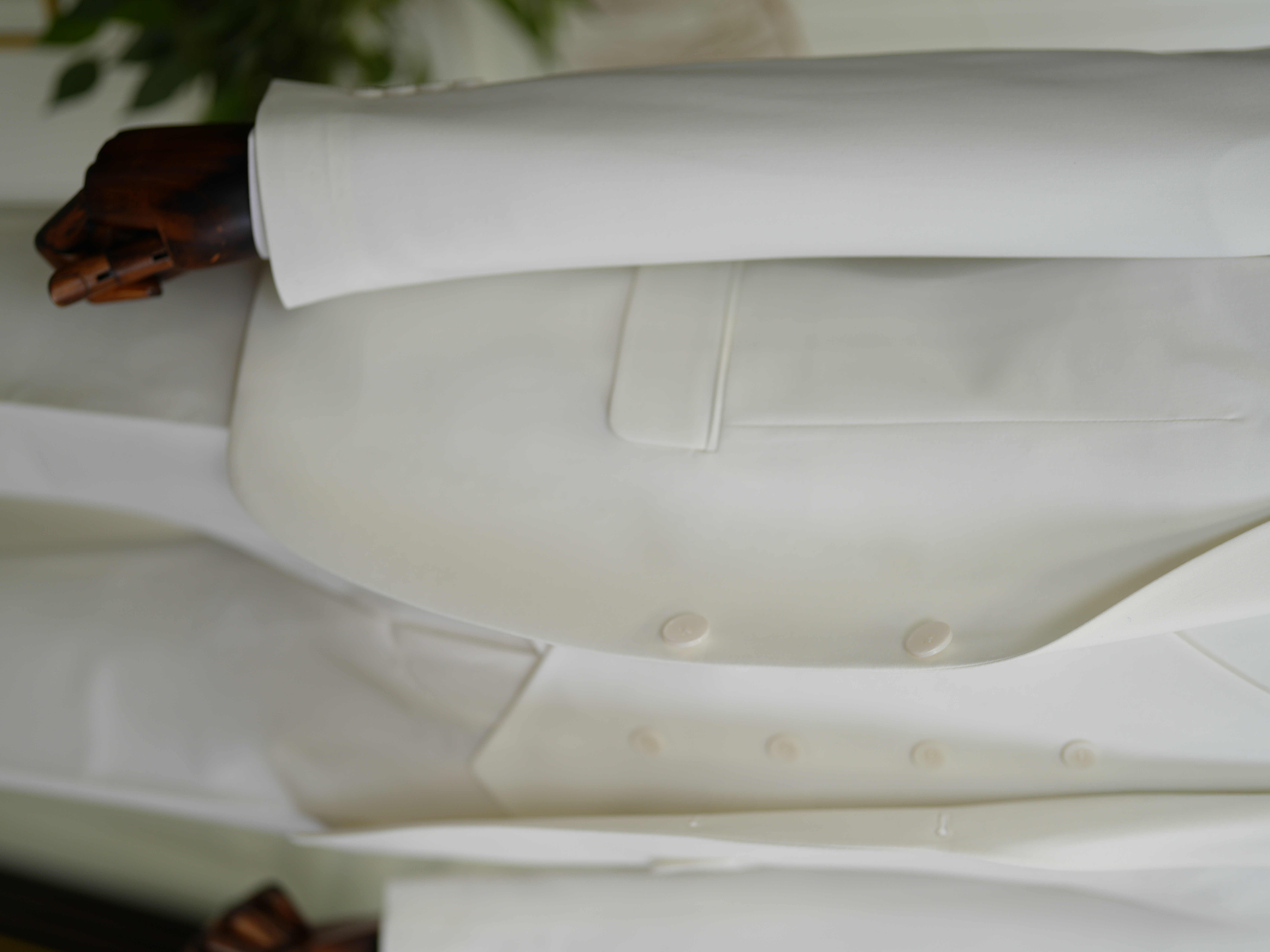Erkek Slim Fit İtalyan Stil Yelekli Takım Elbise - Beyaz