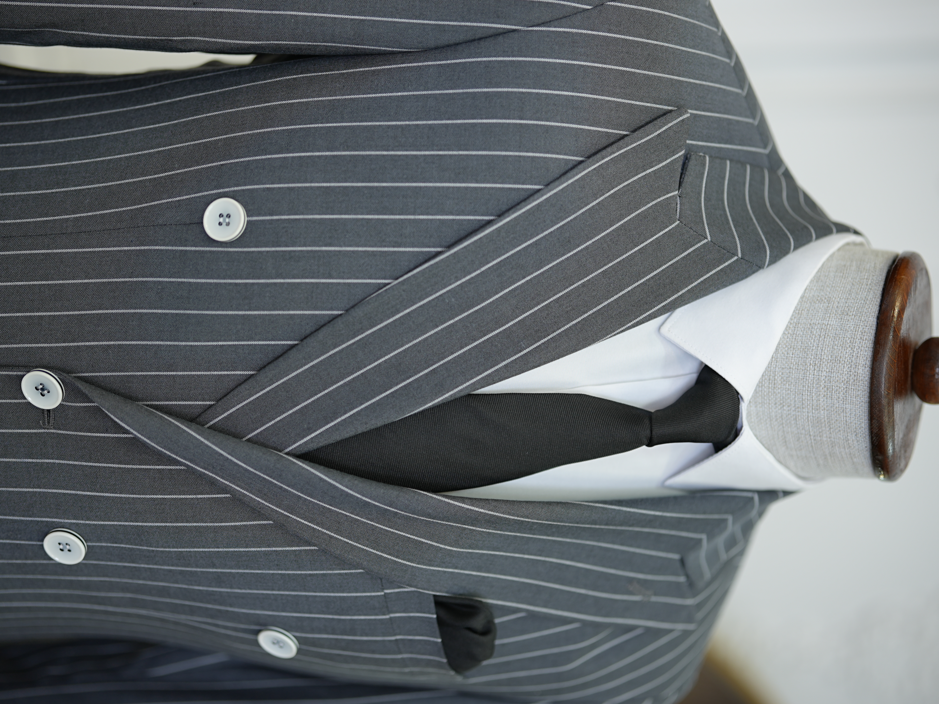Pantaloni da giacca da abito doppiopetto slim fit da uomo - Antracite