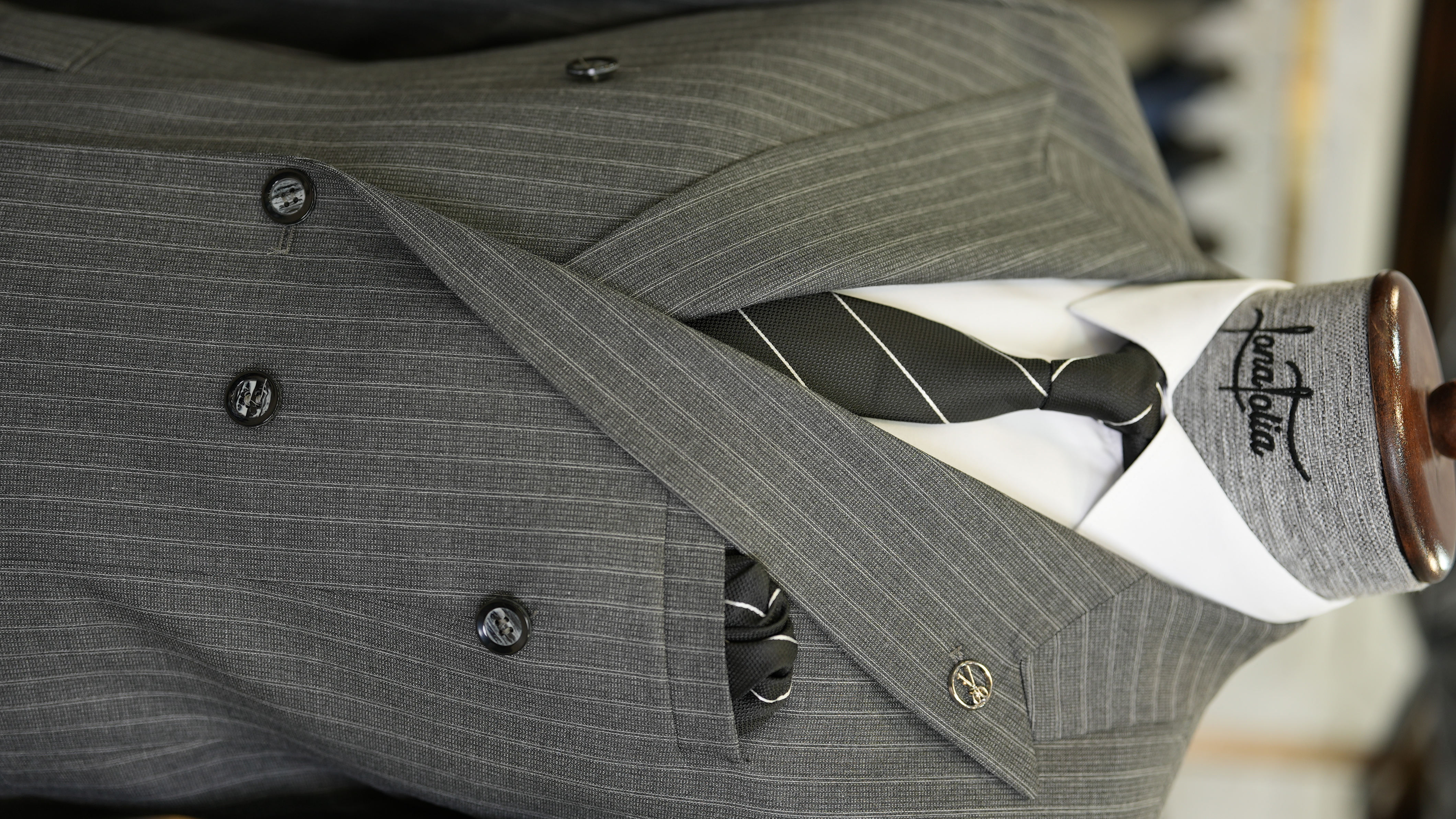 Pantaloni da giacca da abito slim fit da uomo - Grigi