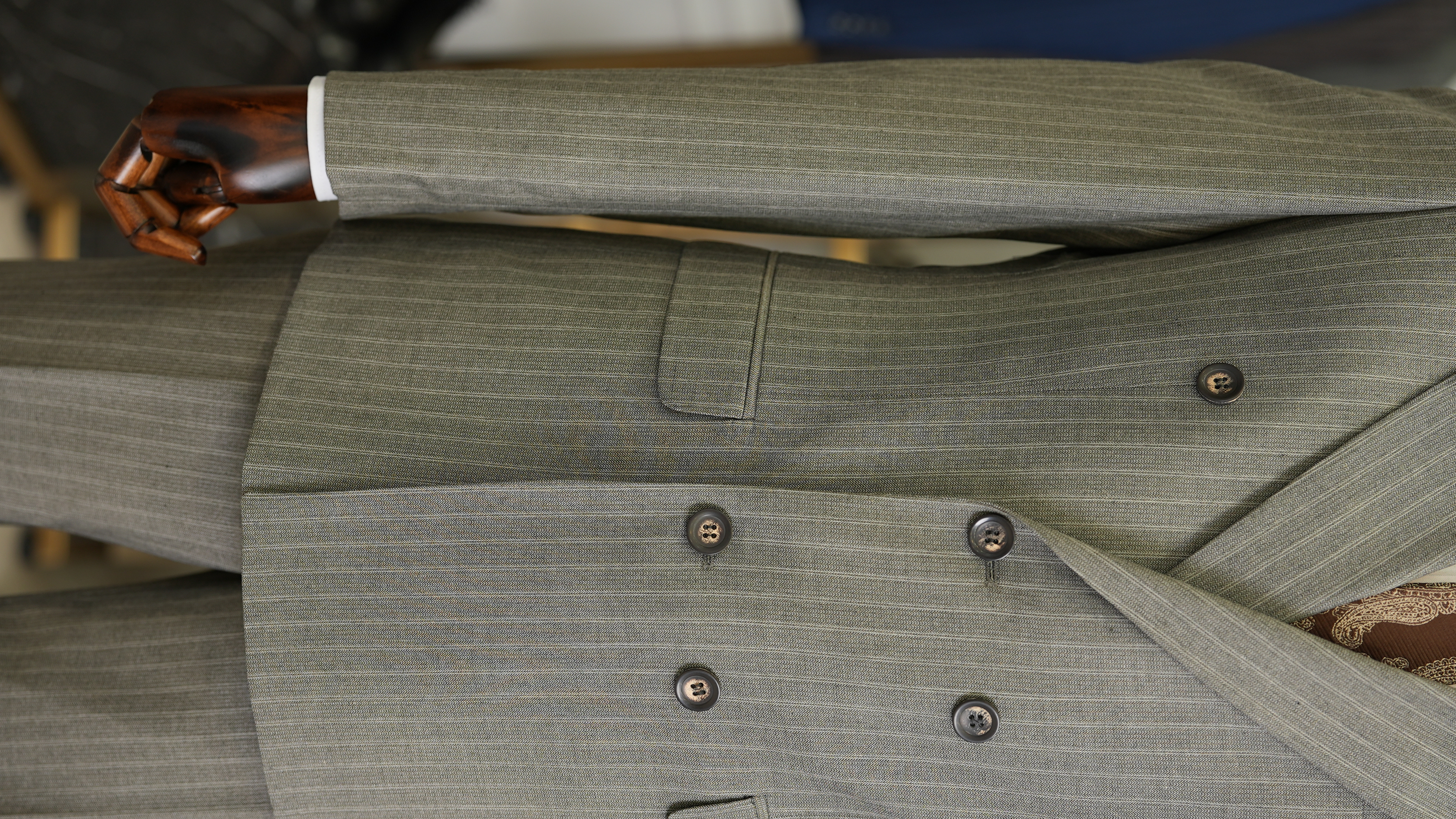 Pantaloni da giacca da abito slim fit da uomo - Marrone latte
