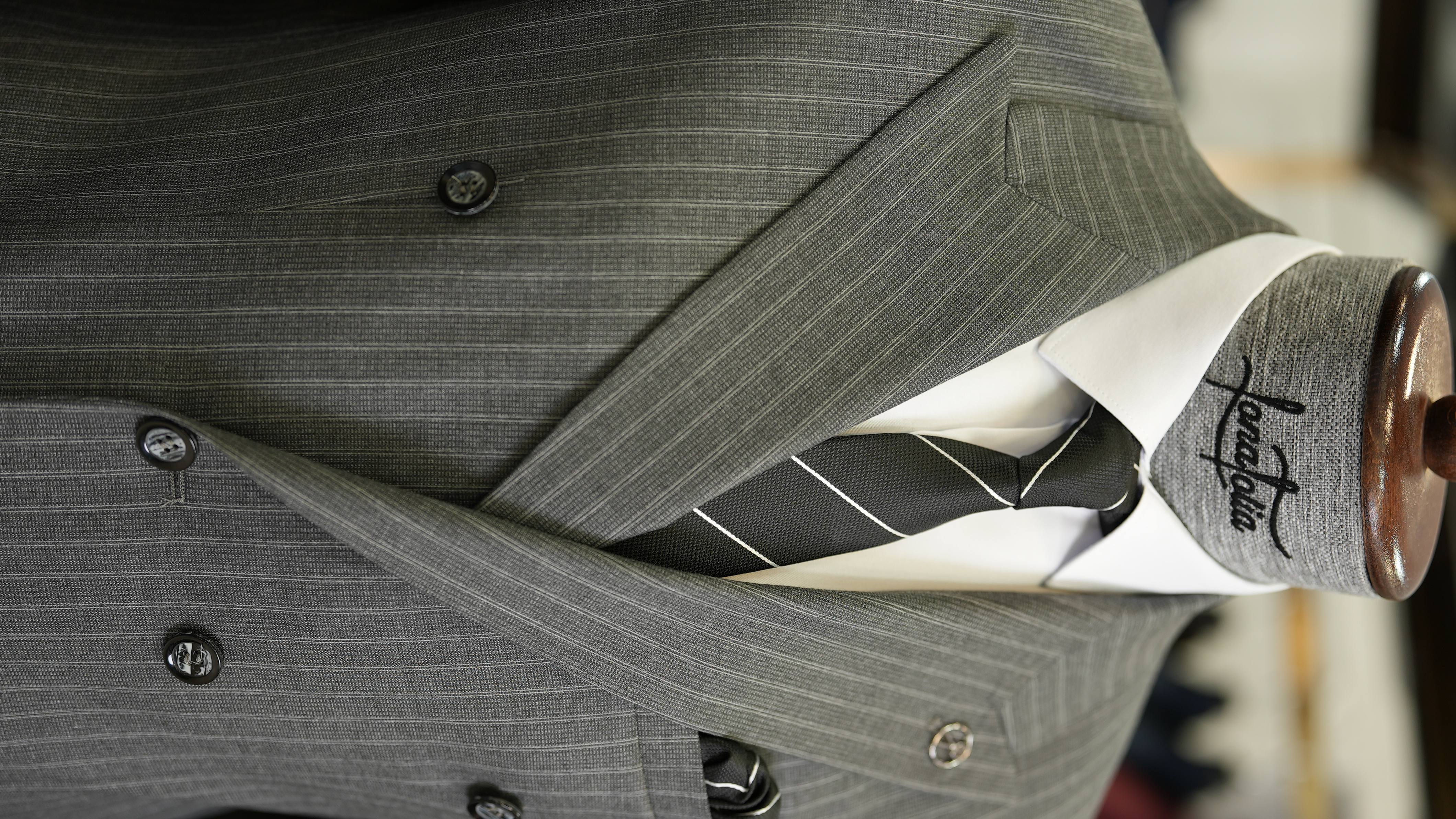 Pantaloni da giacca da abito slim fit da uomo - Grigi