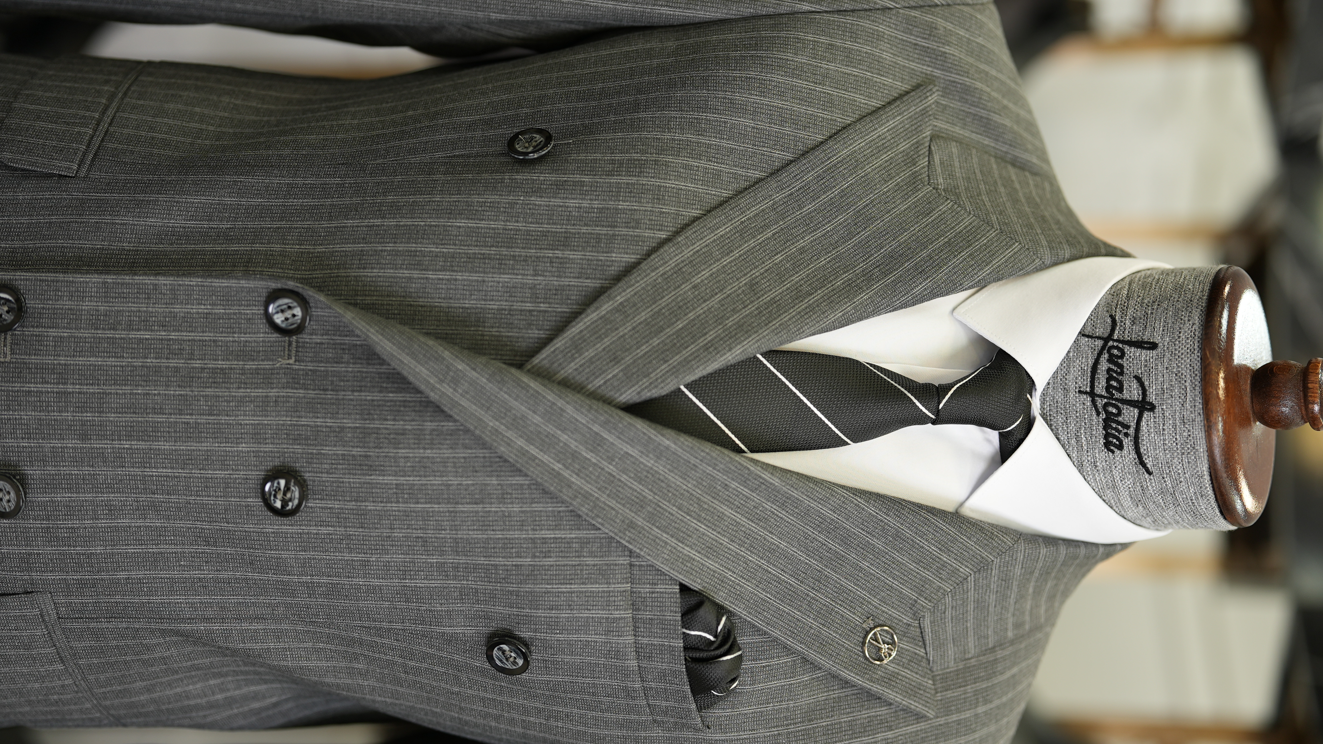 Pantaloni da giacca da abito slim fit da uomo - Grigi