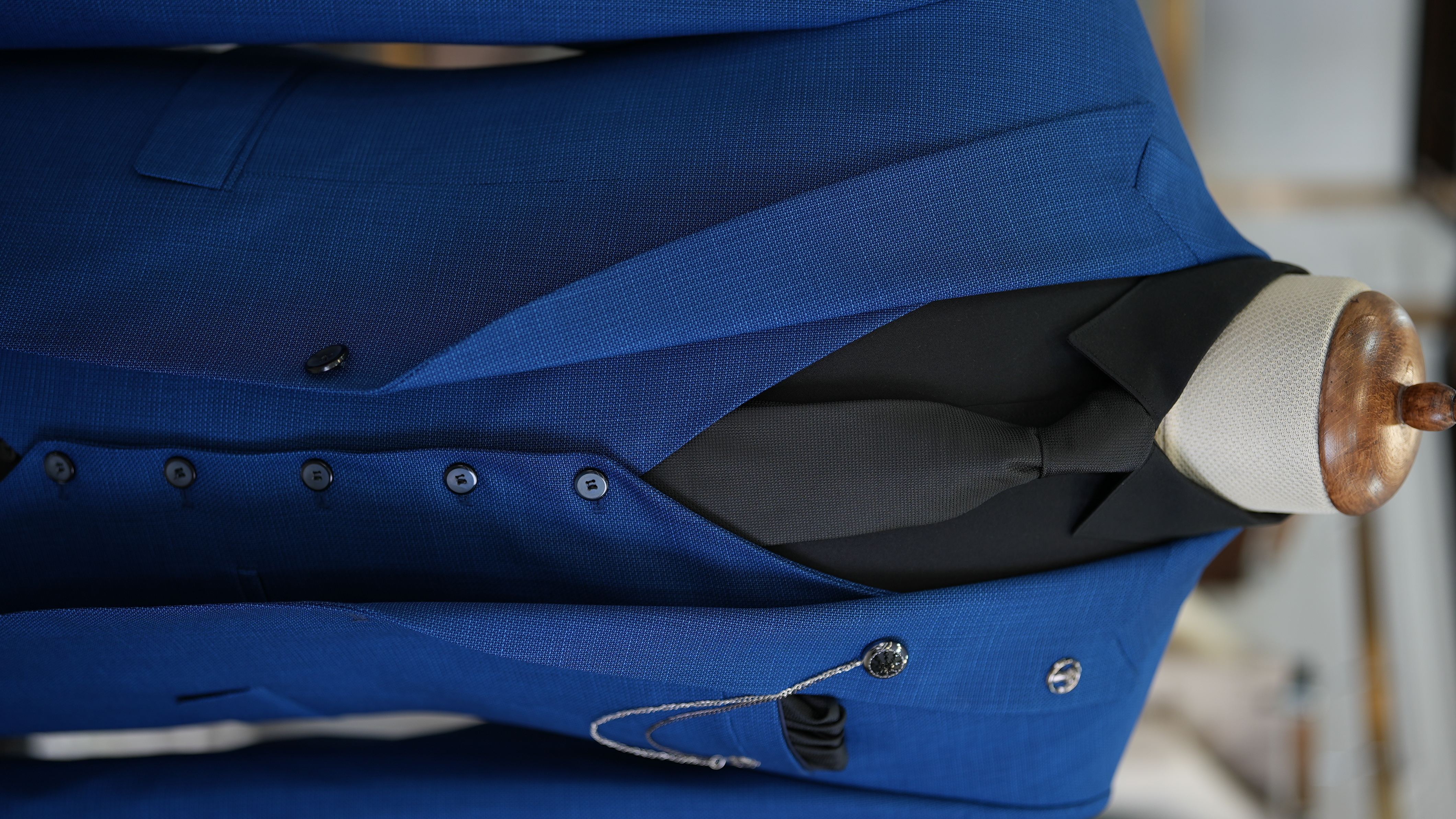 Pantaloni da abito da uomo slim fit con giacca stile italiano - Blu