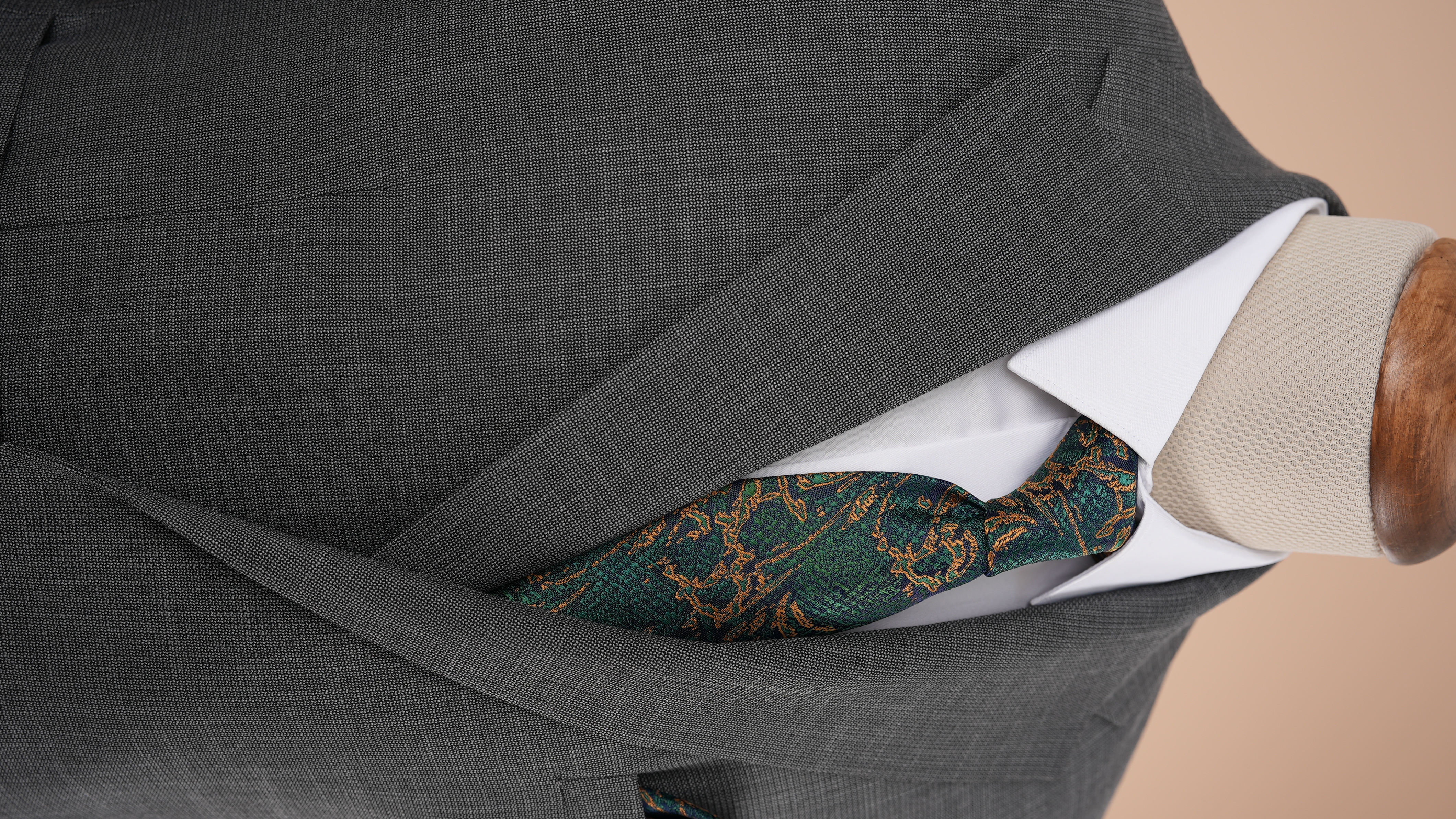 Pantaloni da giacca slim fit stile italiano con fibbia doppiopetto da uomo - Grigio