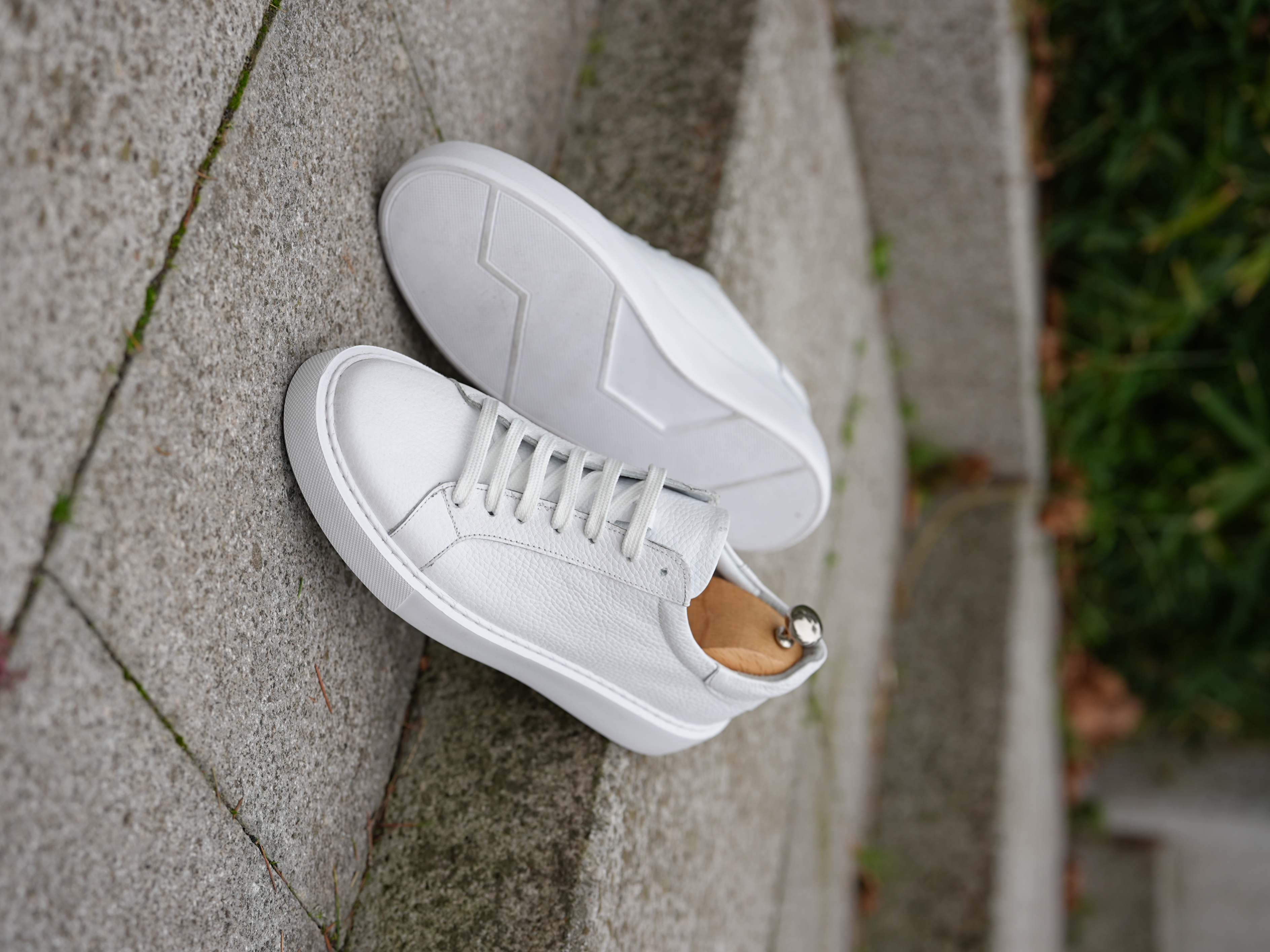 HAKİKİ DERİ EVA TABAN AYAKKABI - Beyaz