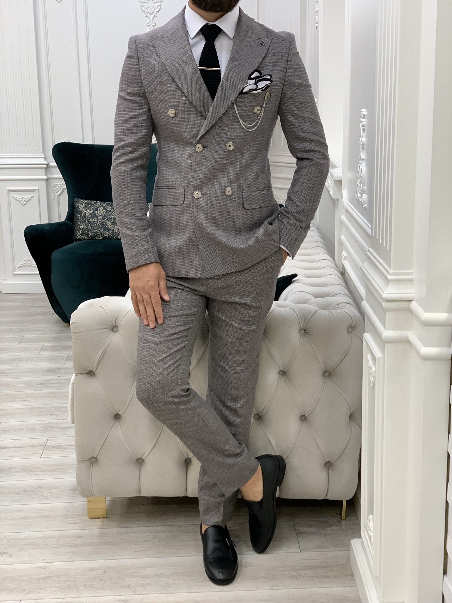 Pantaloni giacca da abito doppiopetto stile italiano - Cherry Rotten