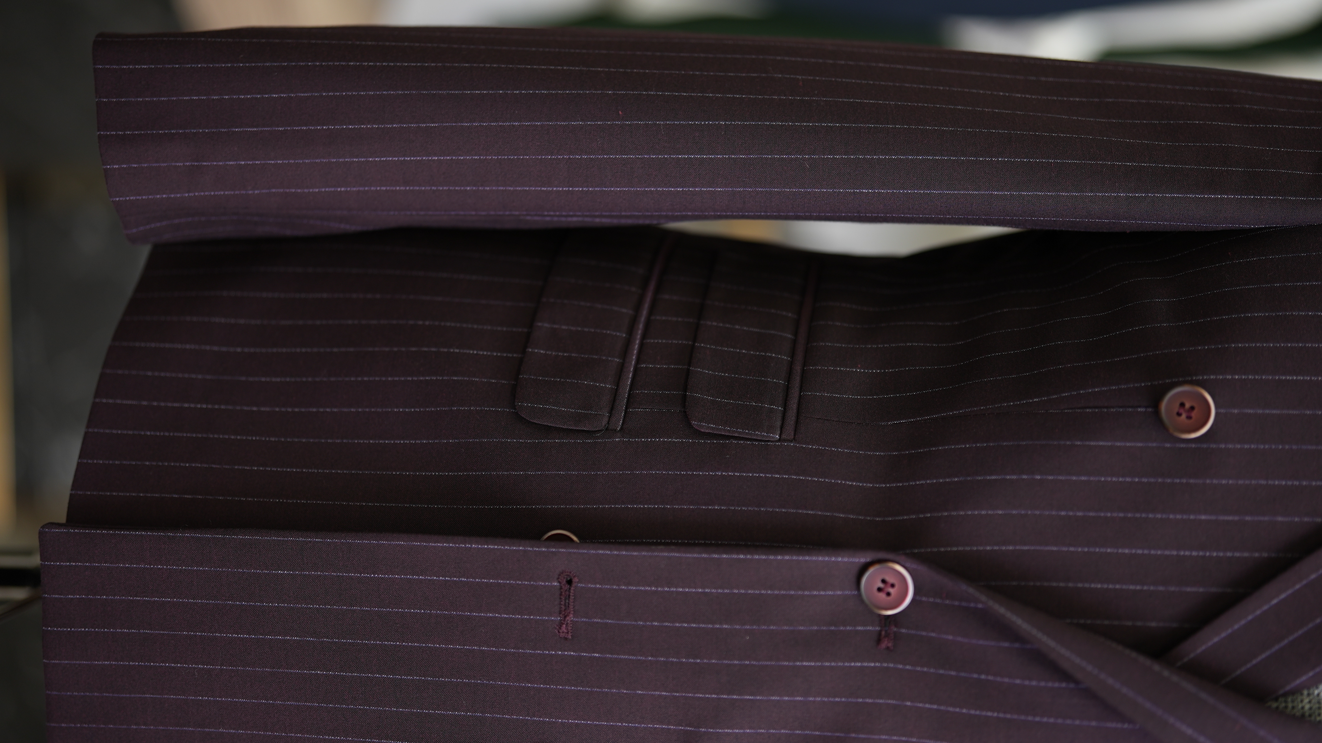 Pantaloni giacca da abito doppiopetto stile italiano - Rosso bordeaux