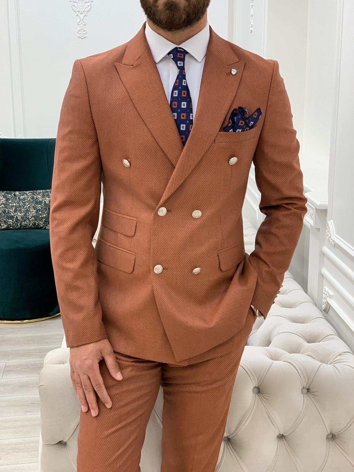Pantaloni giacca da abito doppiopetto stile italiano - Tile