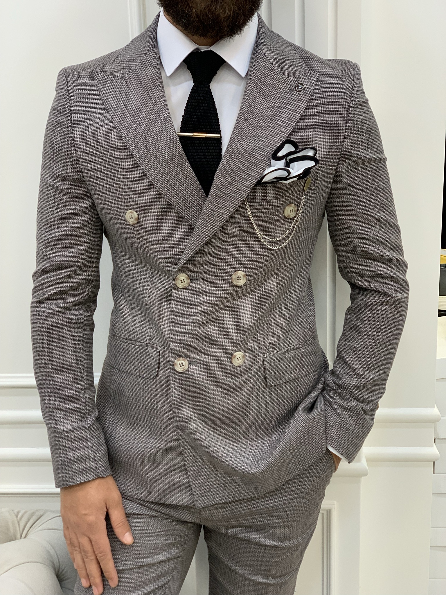 Pantaloni giacca da abito doppiopetto stile italiano - Cherry Rotten