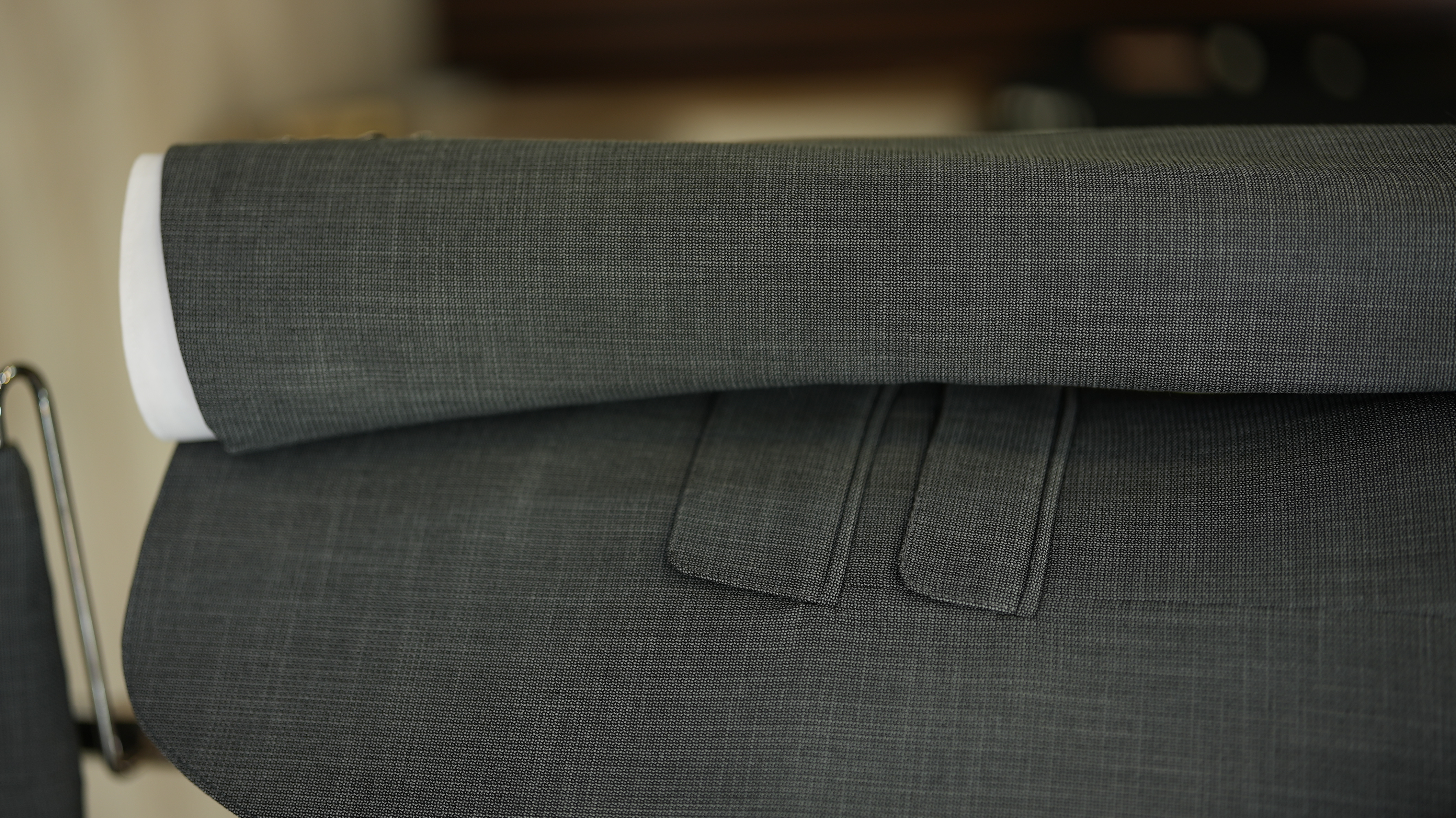 Pantaloni gilet da giacca da abito in stile italiano con bottoni in metallo - Grigi