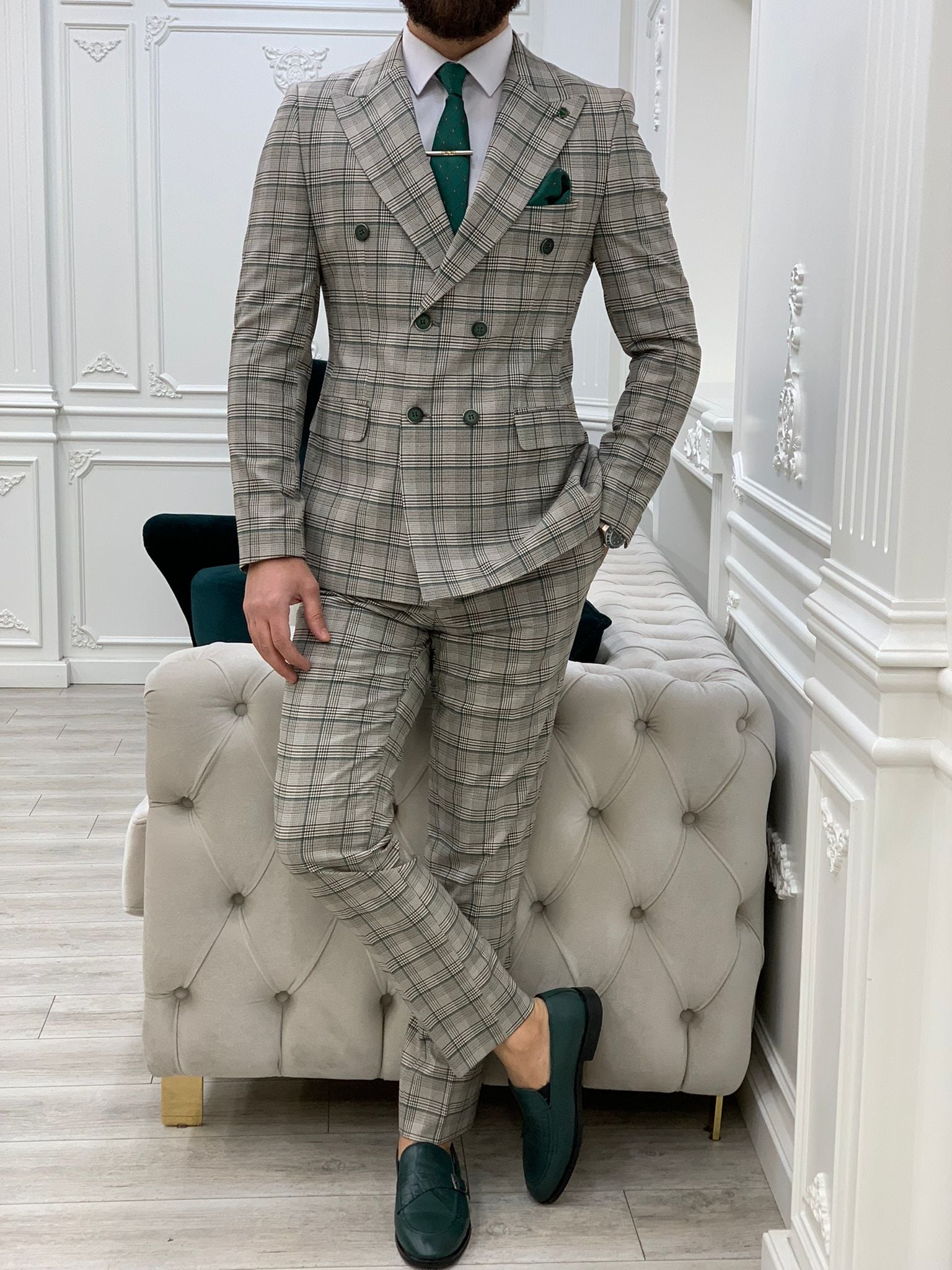 Pantaloni giacca stile italiano - Verde