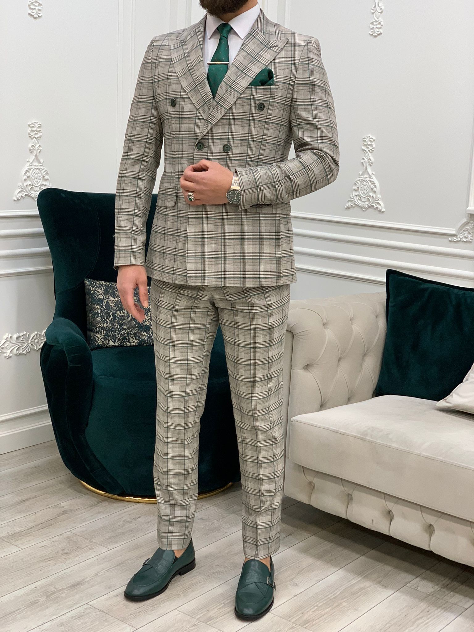 Pantaloni giacca stile italiano - Verde