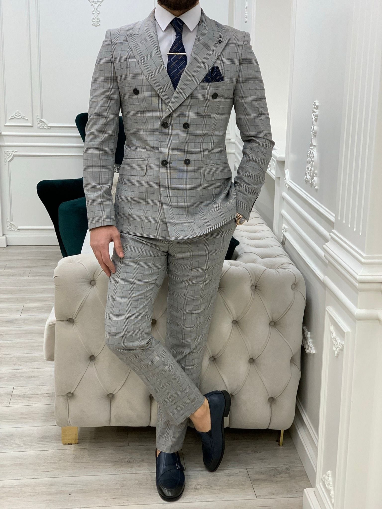 Pantaloni giacca stile italiano - Grigi