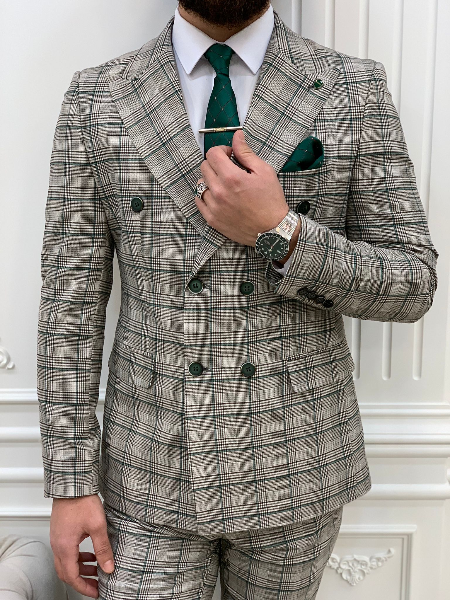 Pantaloni giacca stile italiano - Verde