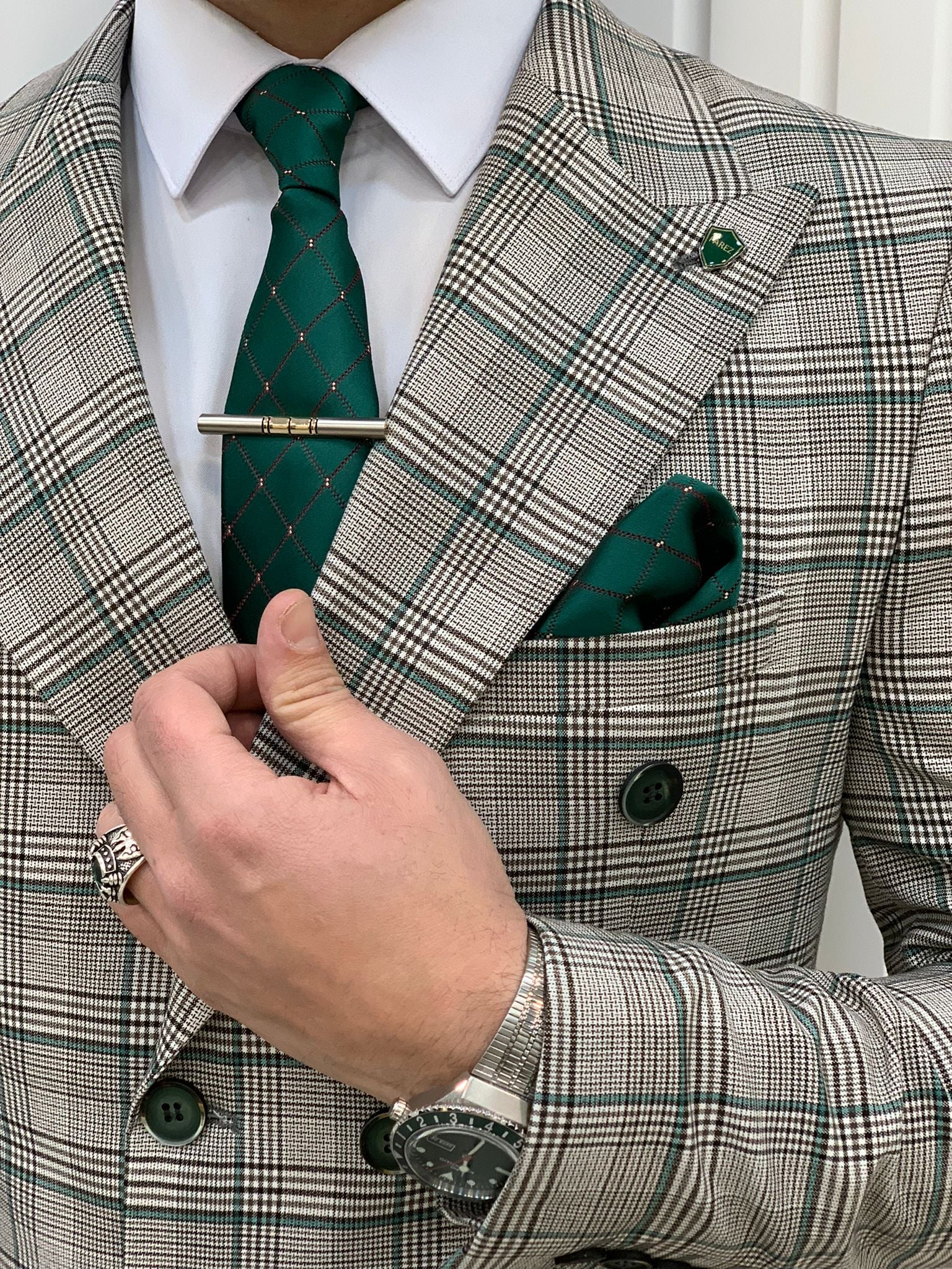 Pantaloni giacca stile italiano - Verde