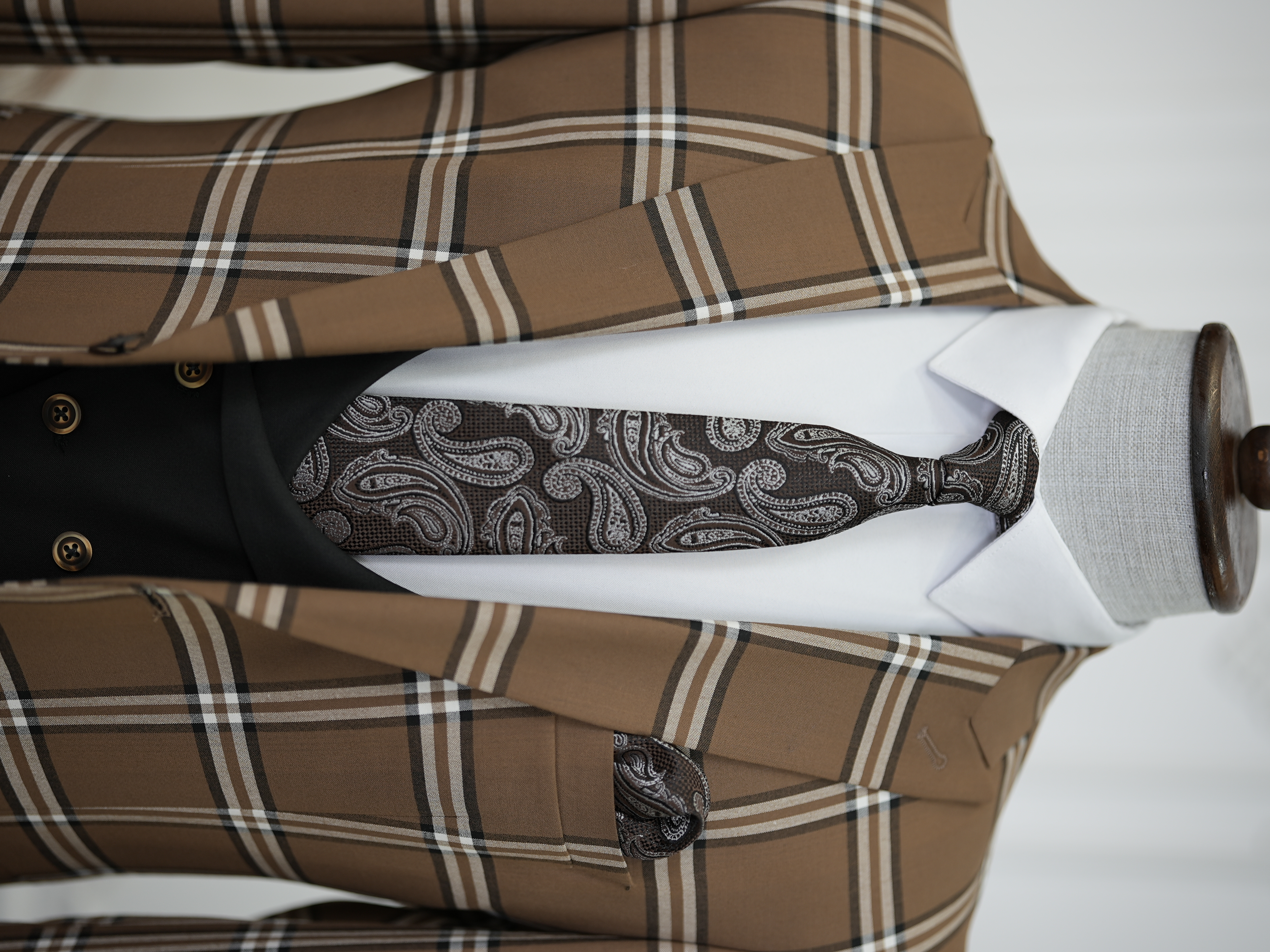 Pantaloni giacca gilet stile italiano - Marrone