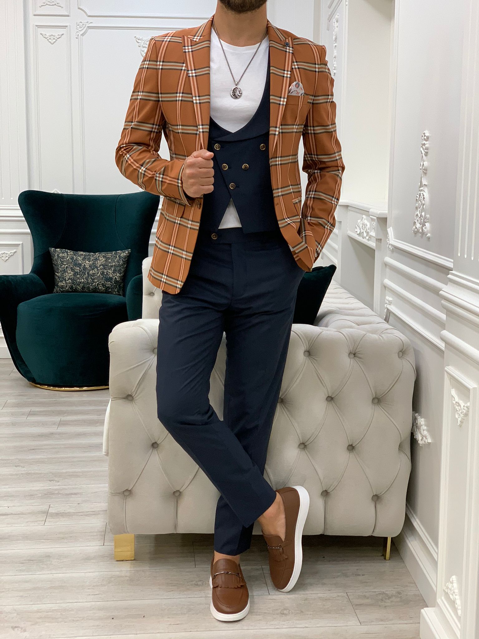 Pantaloni giacca gilet stile italiano - Tile