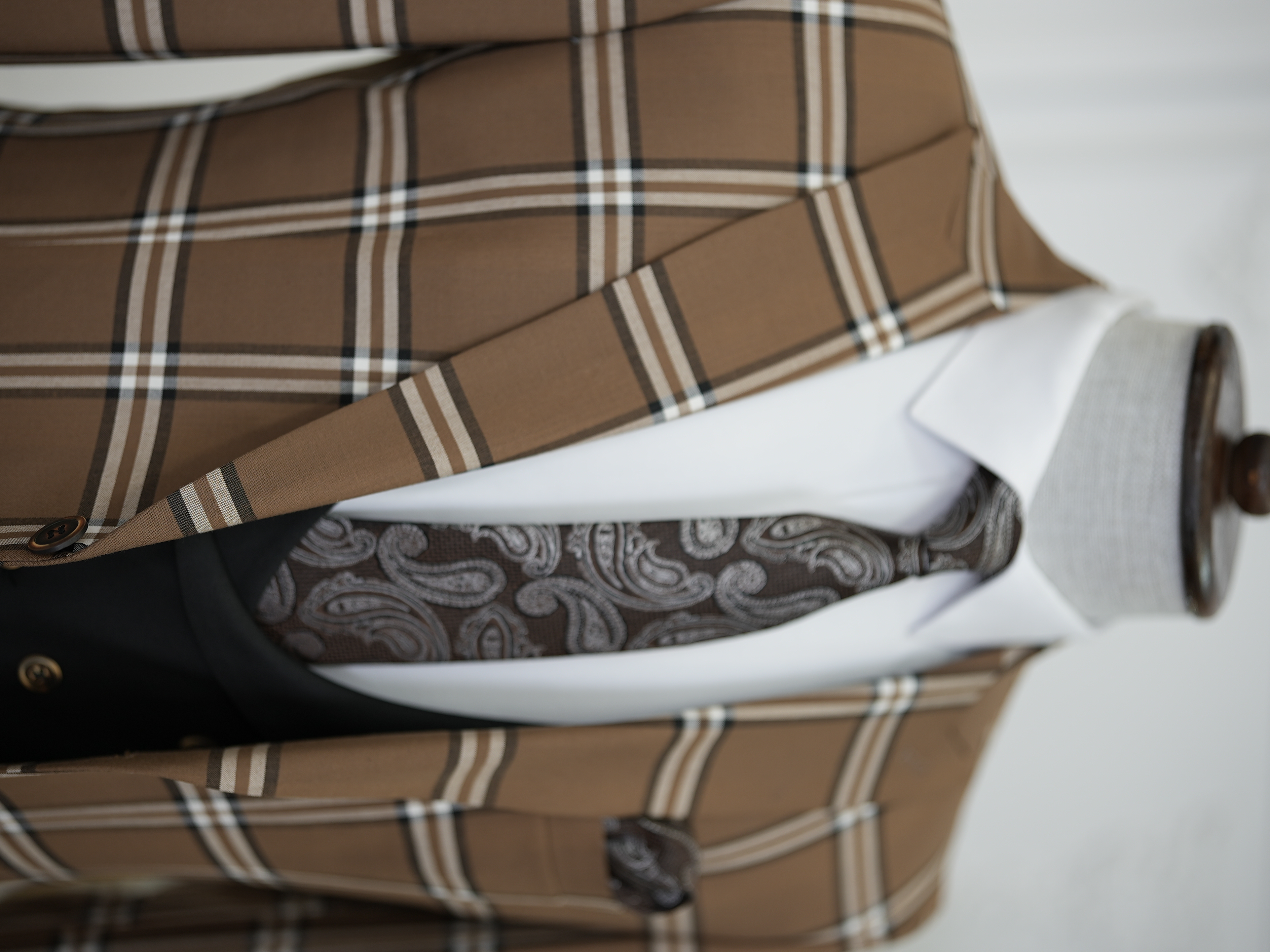 Pantaloni giacca gilet stile italiano - Marrone