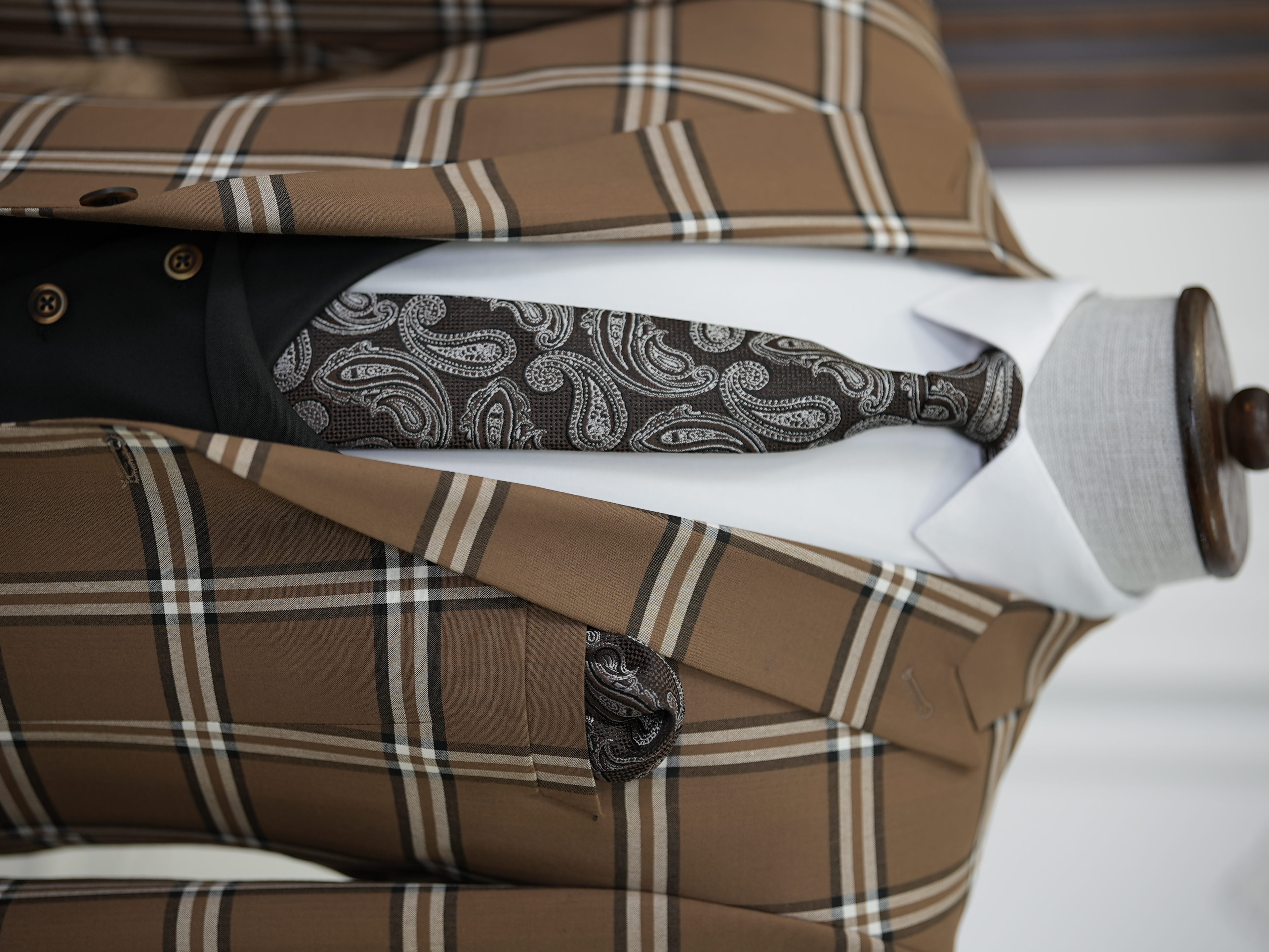 Pantaloni giacca gilet stile italiano - Marrone