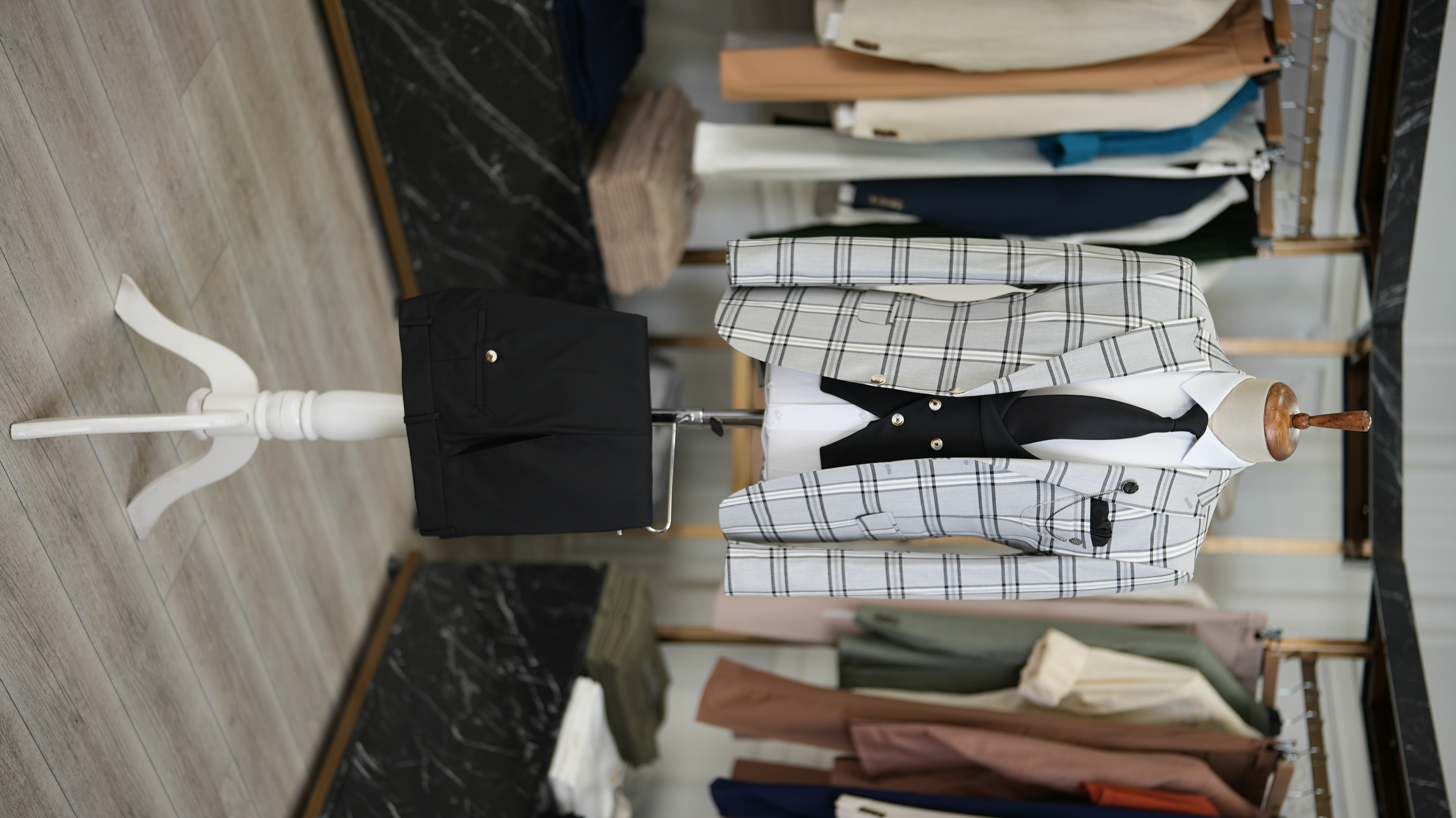 Pantaloni giacca gilet stile italiano - Grigio