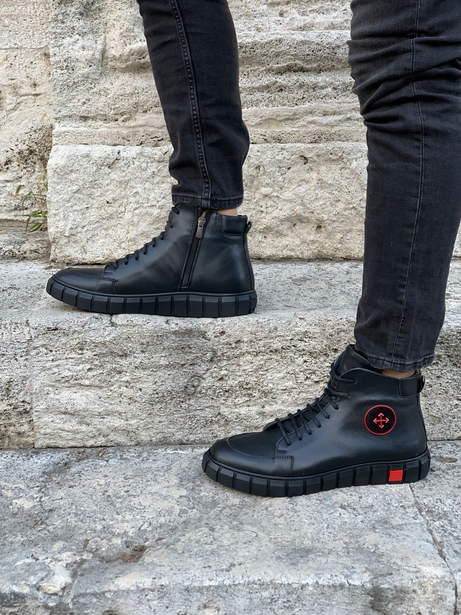 Roma Erkek Spor Bot-Siyah