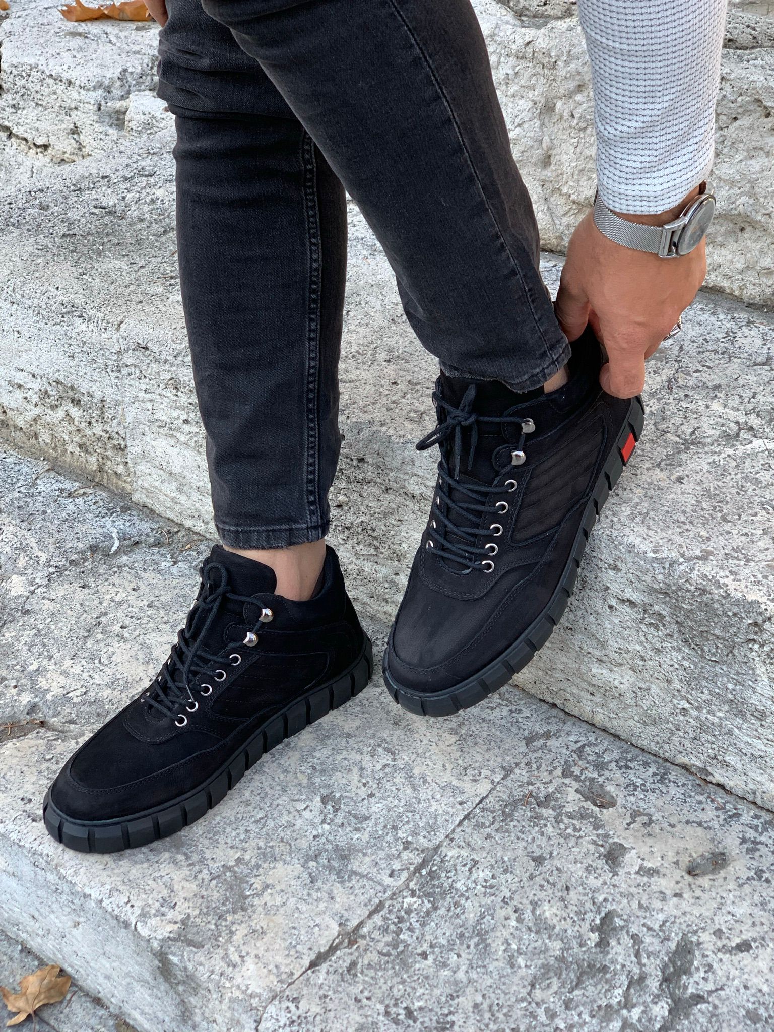 Roma Erkek Spor Bot-Siyah