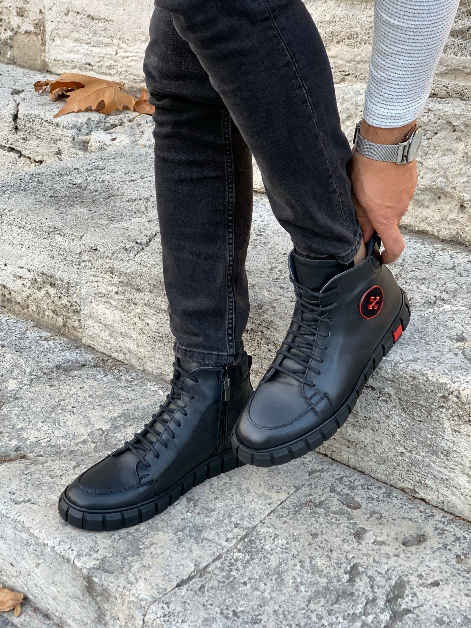 Roma Erkek Spor Bot-Siyah