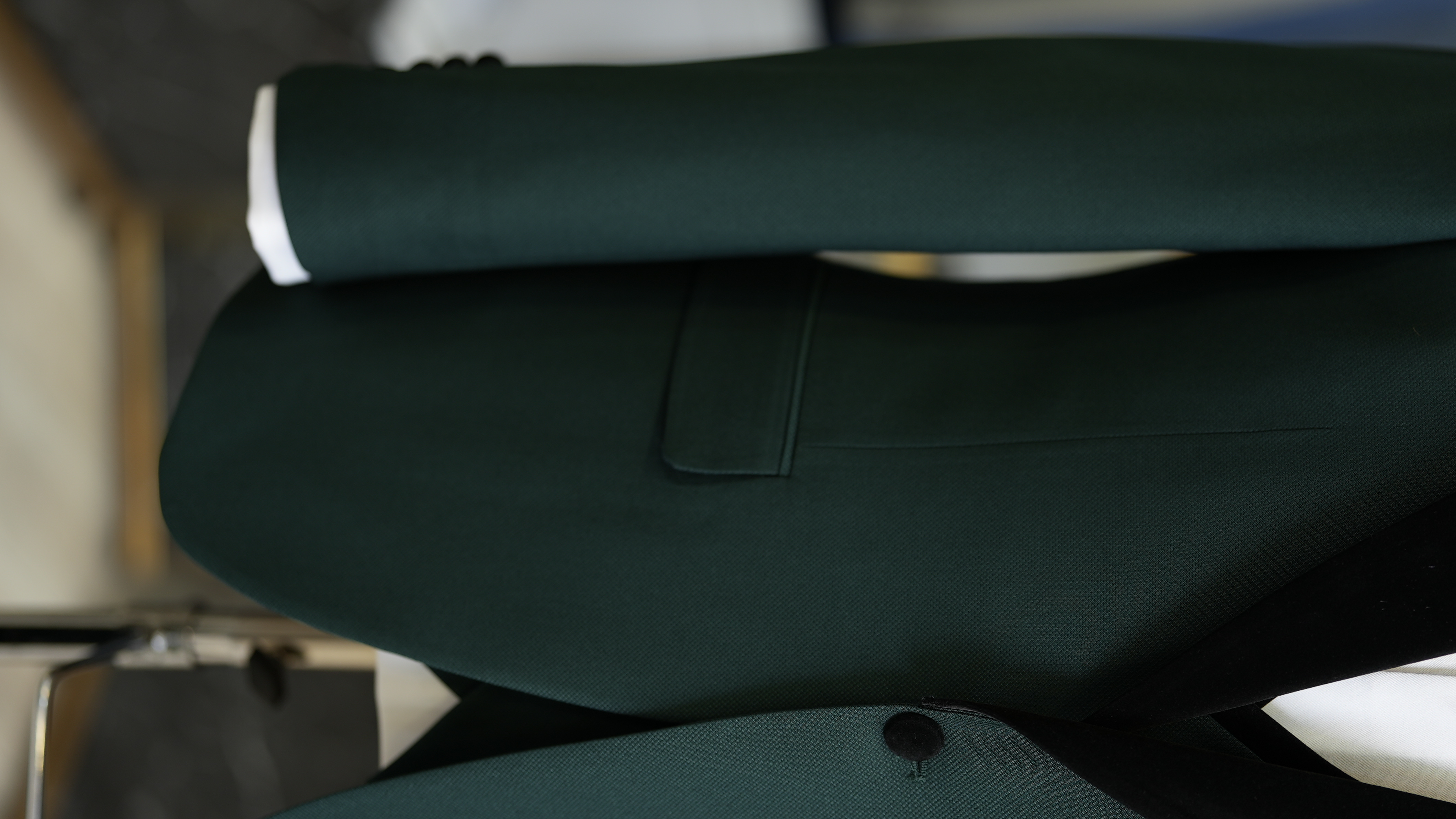 Giacca da smoking da sposo slim fit, gilet, pantaloni, papillon - kaki