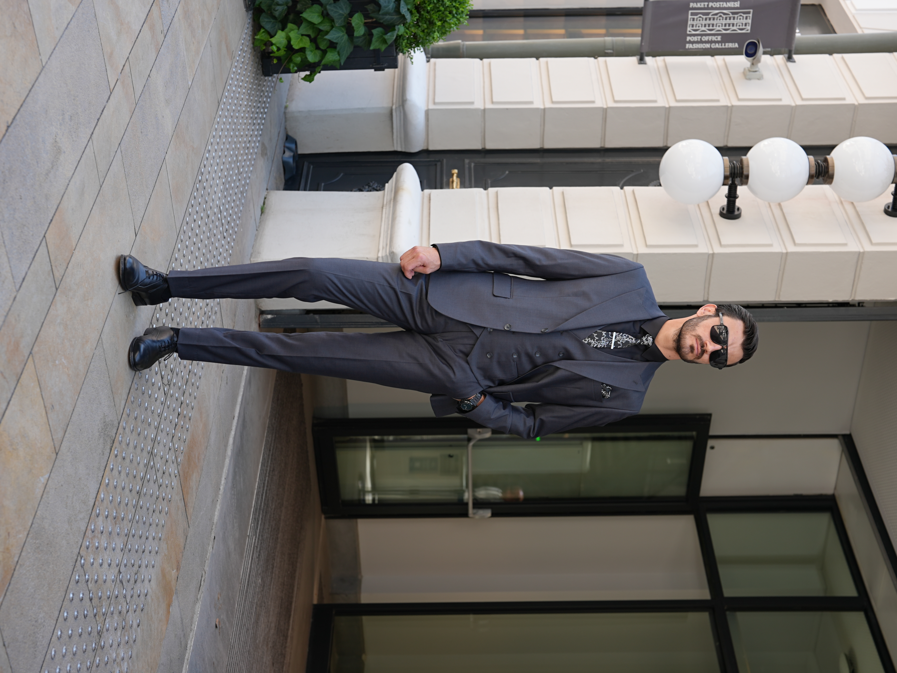 Slim Fit Takım Elbise Ceket Yelek Pantolon - Füme
