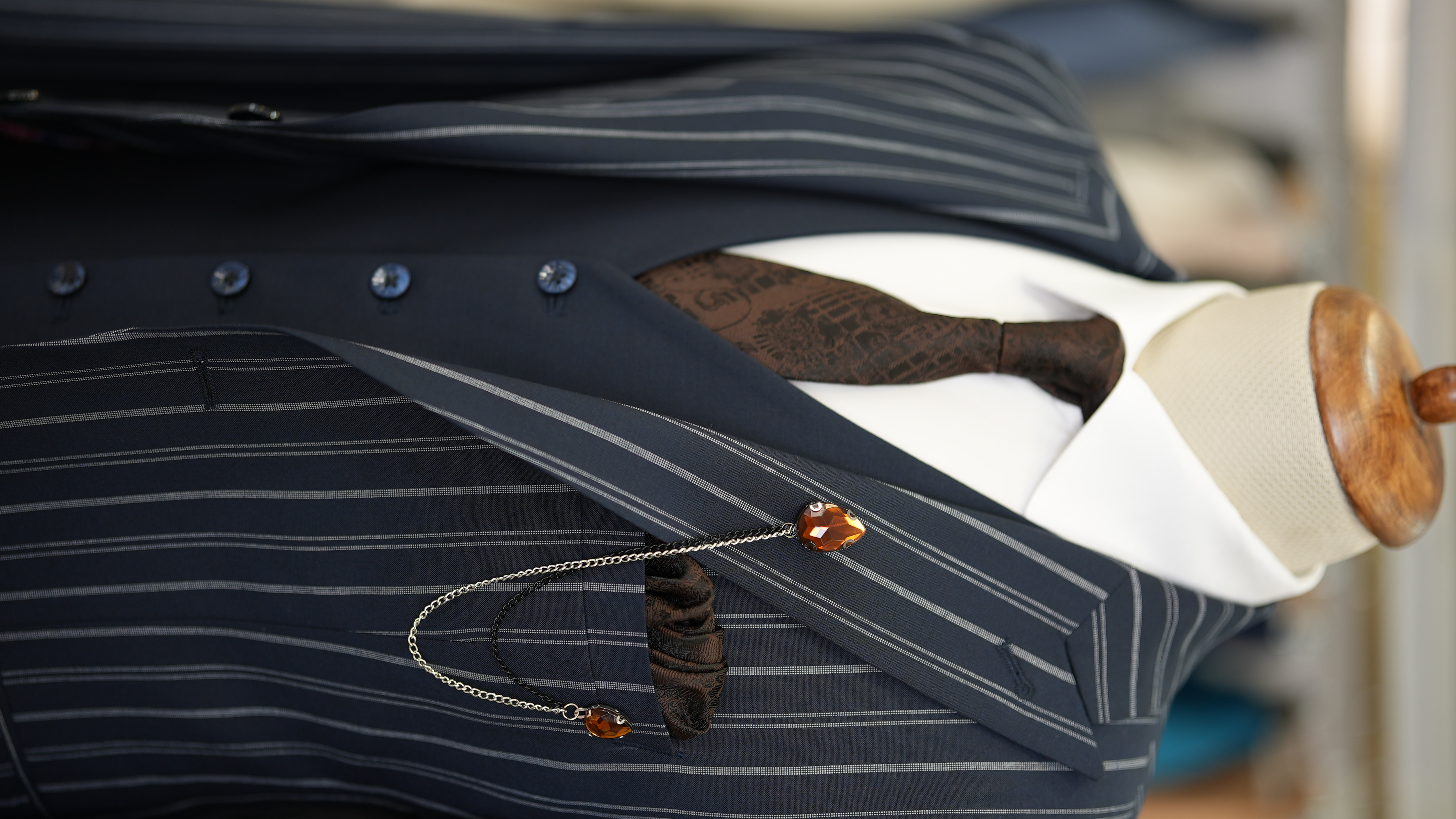Pantaloni gilet giacca da abito slim fit - Blu navy