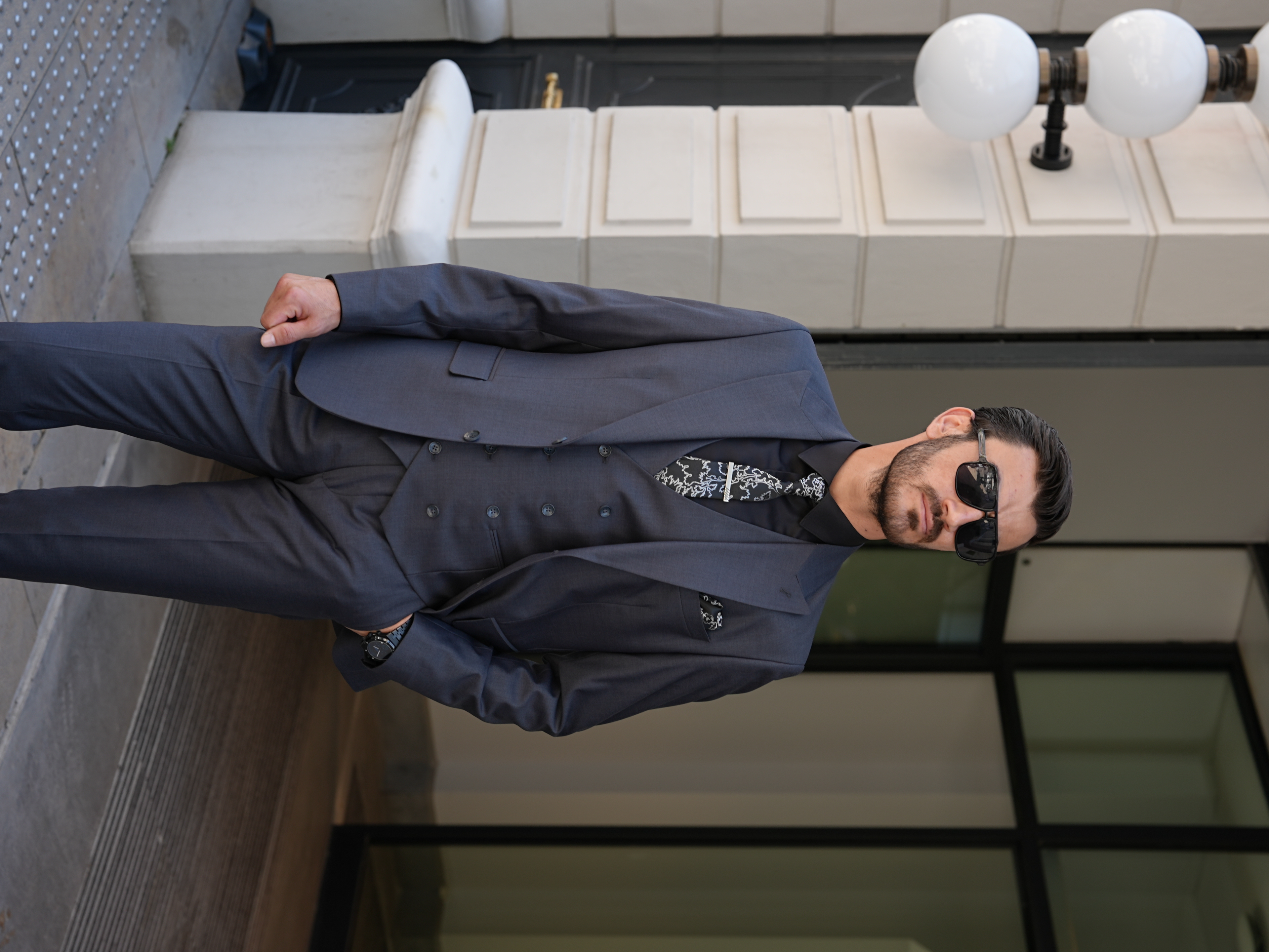 Slim Fit Takım Elbise Ceket Yelek Pantolon - Füme