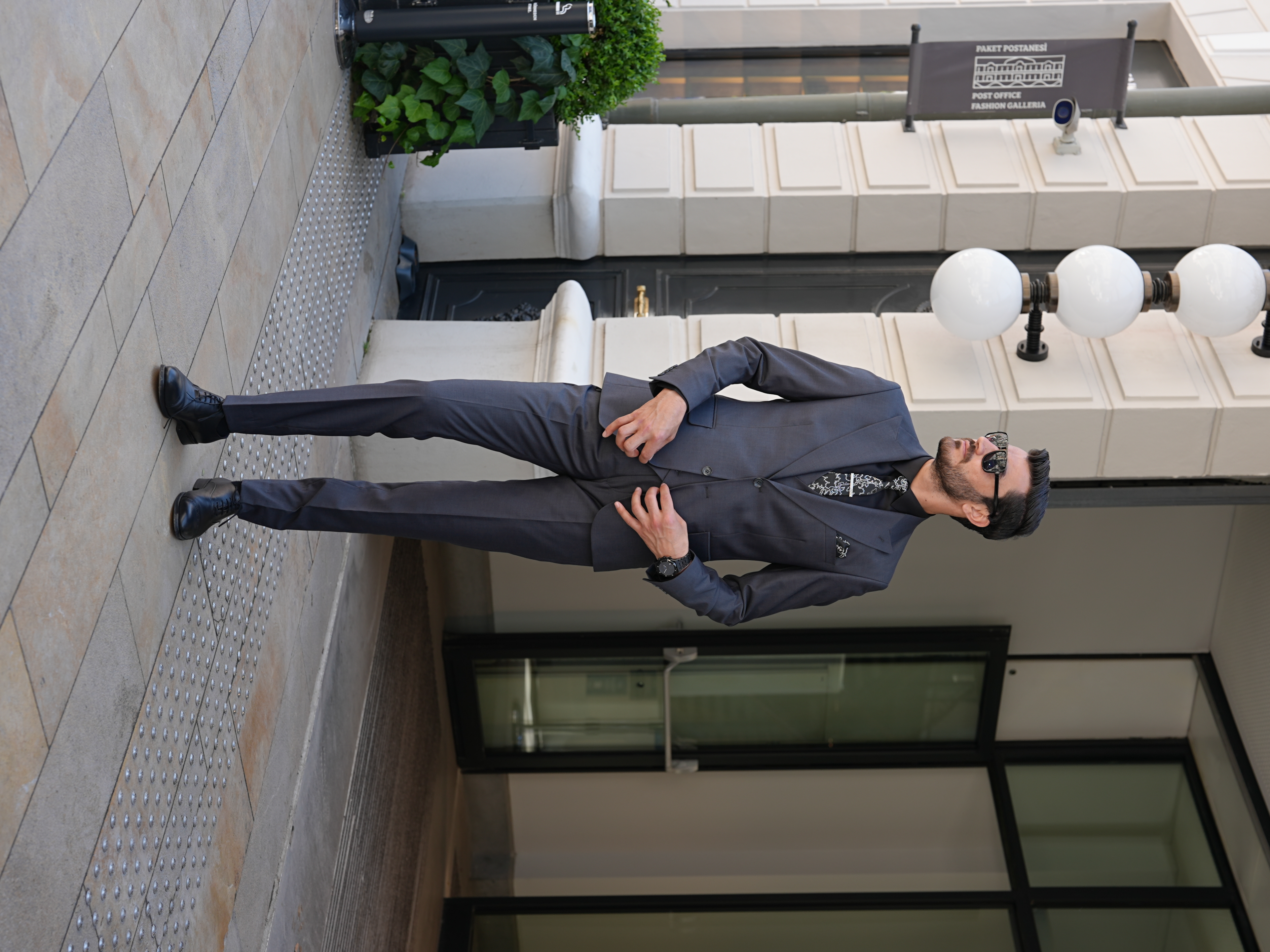 Slim Fit Takım Elbise Ceket Yelek Pantolon - Füme
