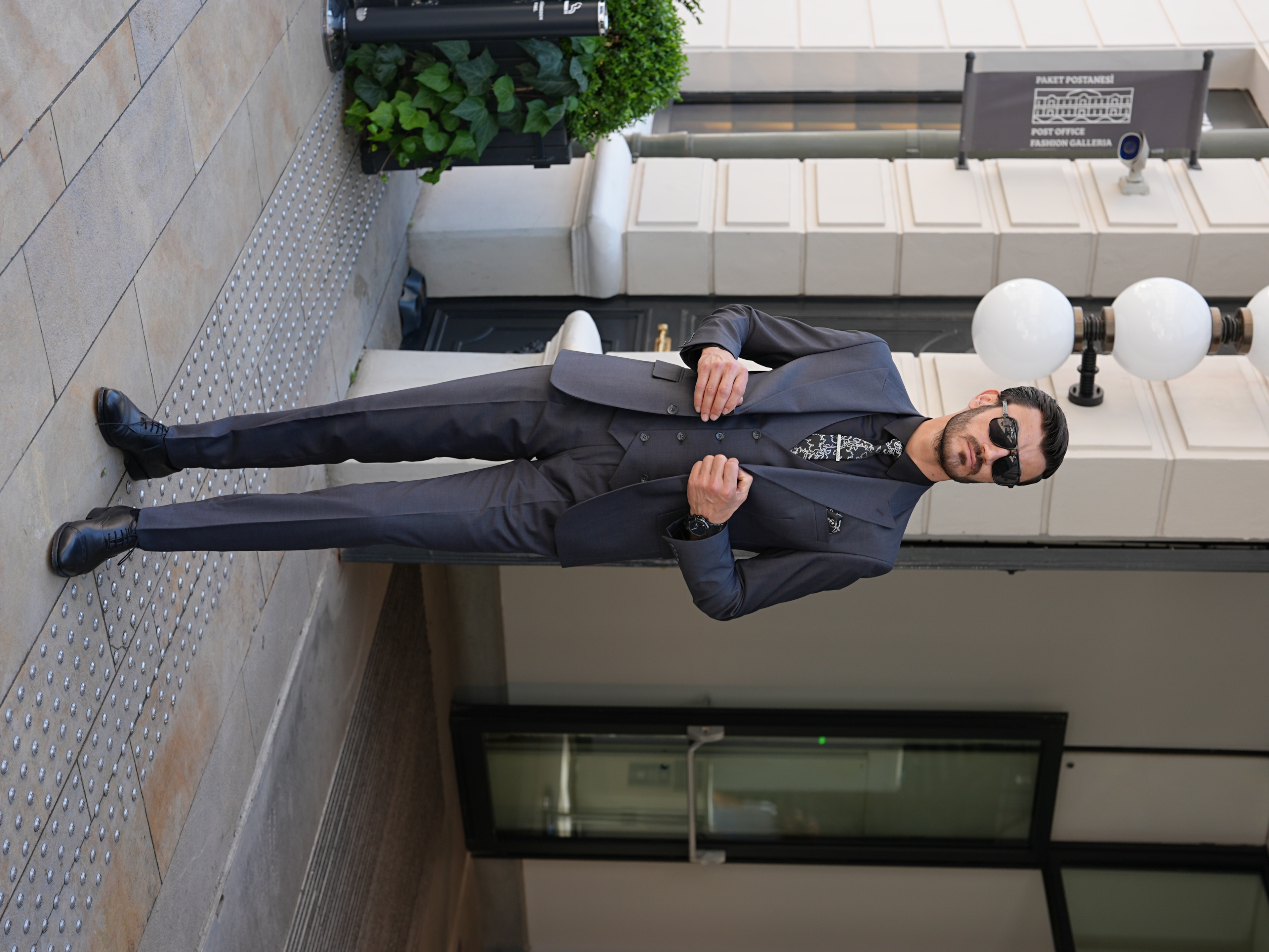 Slim Fit Takım Elbise Ceket Yelek Pantolon - Füme