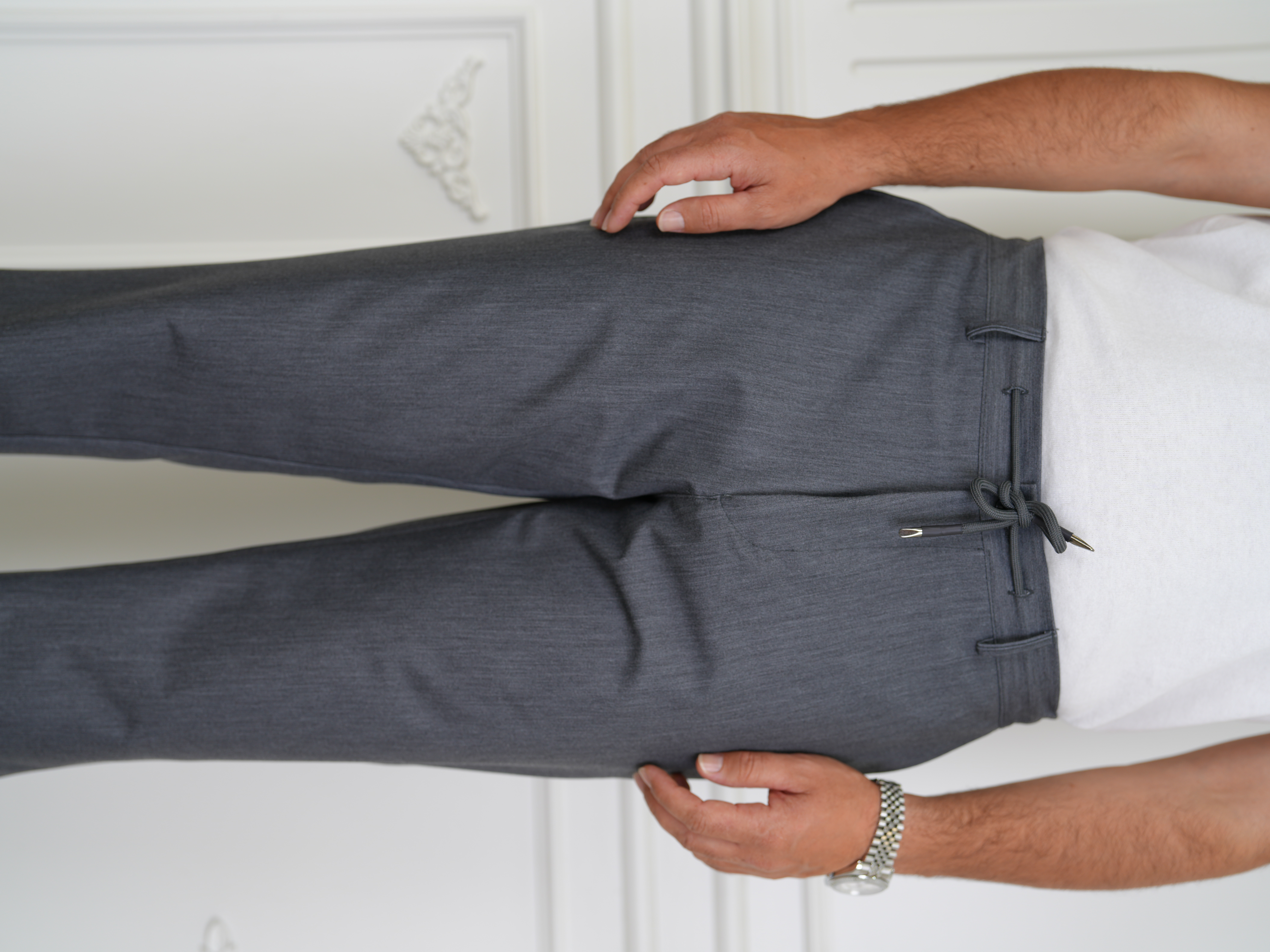 YÜKSEK BEL İTALYAN STİL JOGGER PANTOLON - Füme