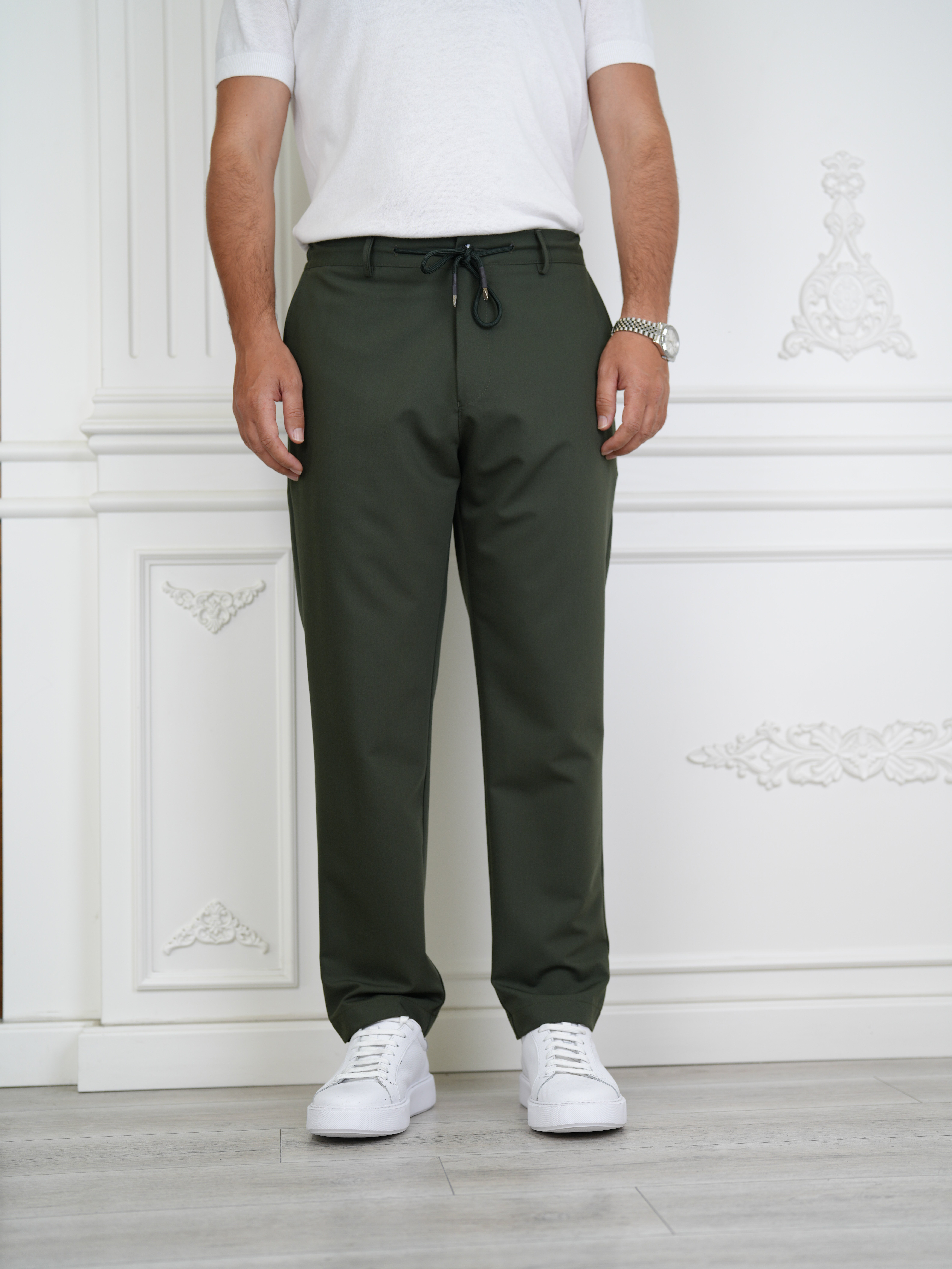 YÜKSEK BEL İTALYAN STİL JOGGER PANTOLON - Haki