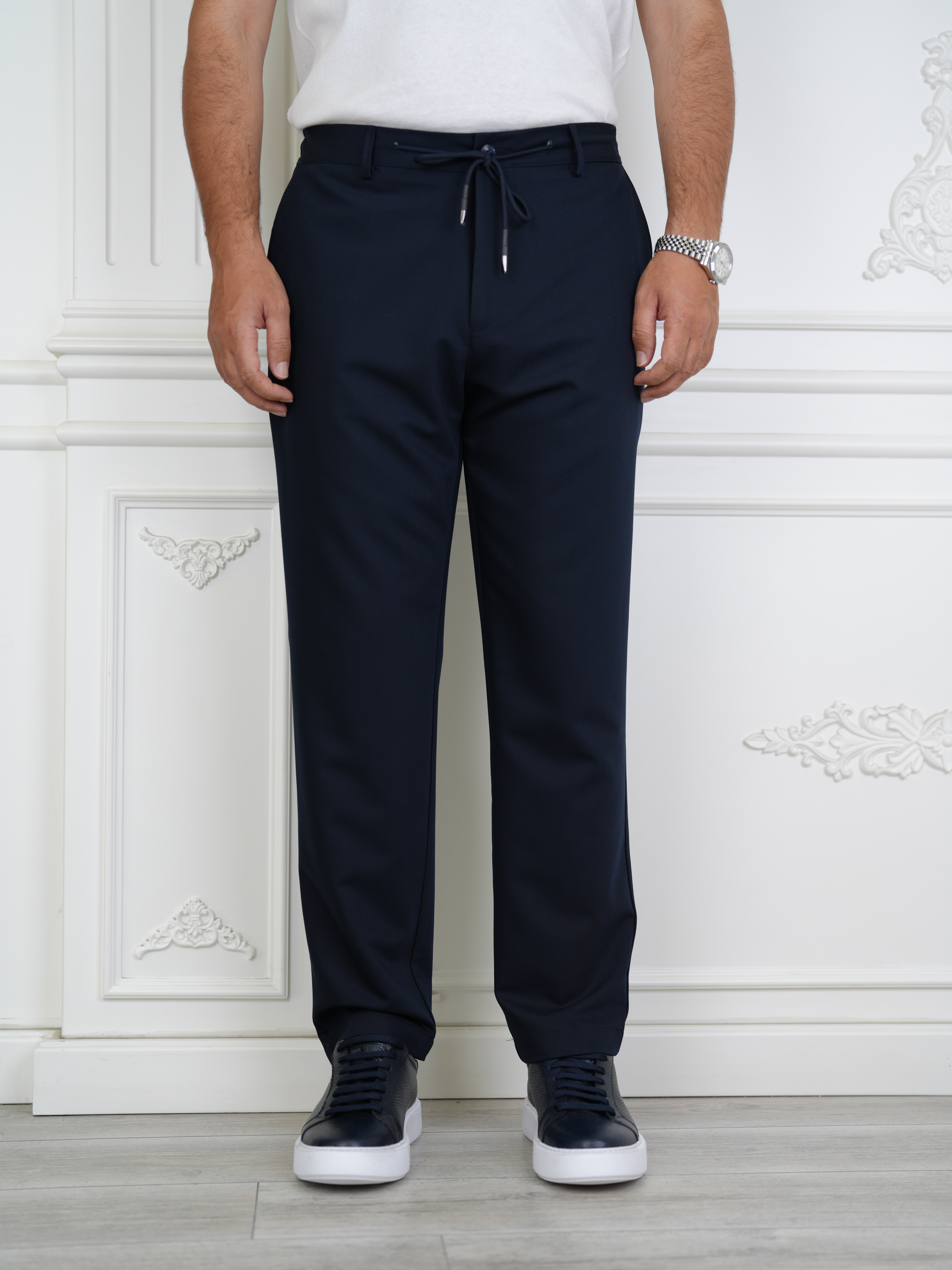YÜKSEK BEL İTALYAN STİL JOGGER PANTOLON - Lacivert